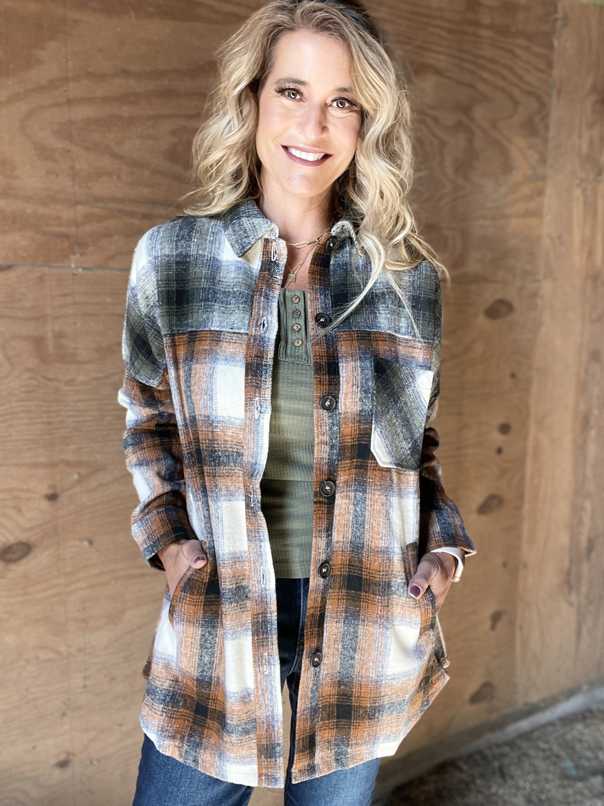 Plaid Twofer Shacket *Final Sale*