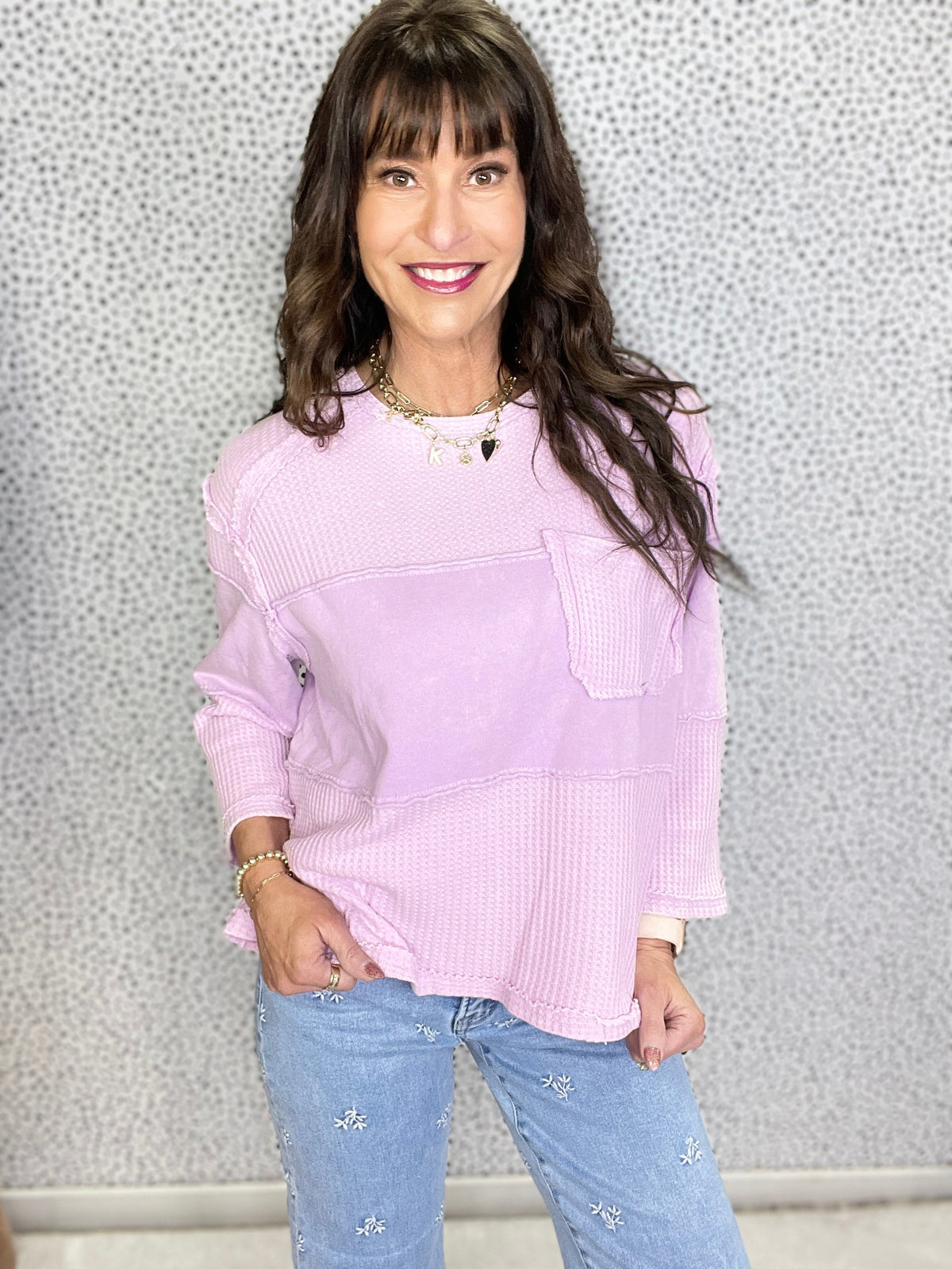 Something To Say Cotton Thermal Knit Top In 5 Colors *Final Sale*