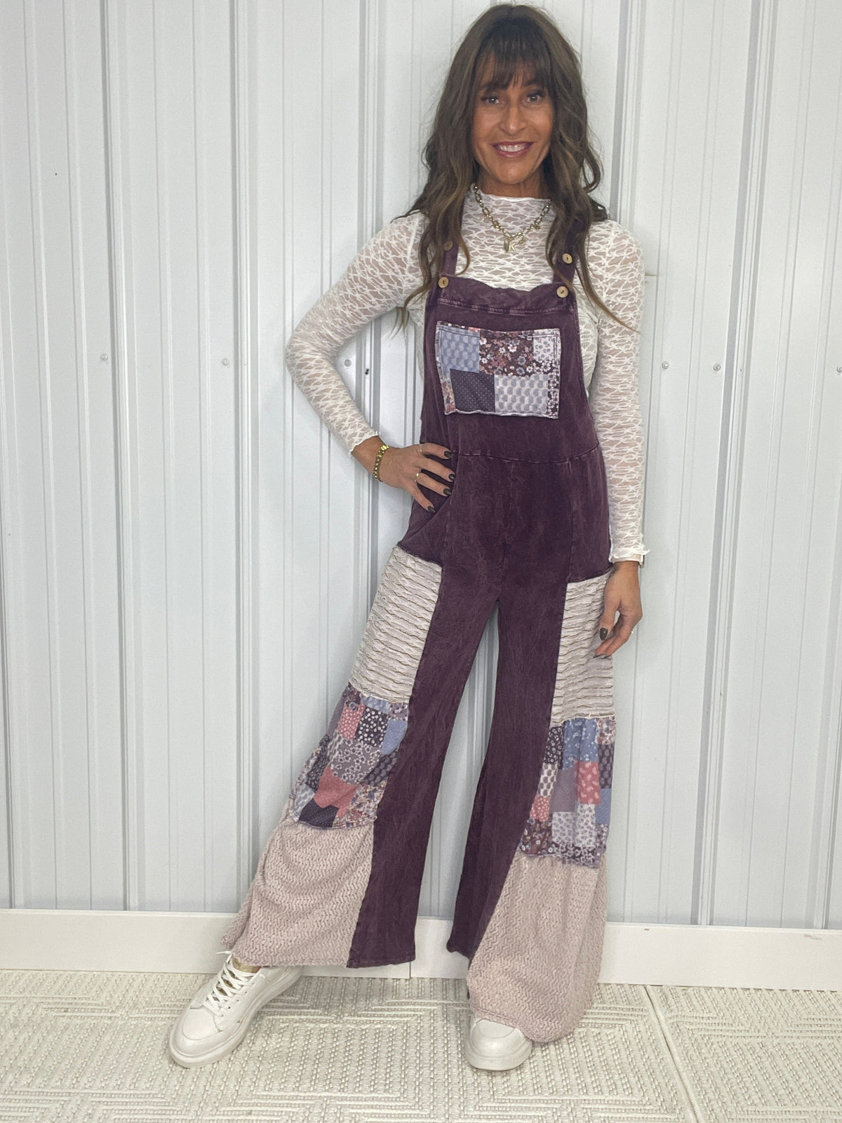 Meadow Mosaic Patchwork Jumpsuit in 2 Colors *Final Sale*