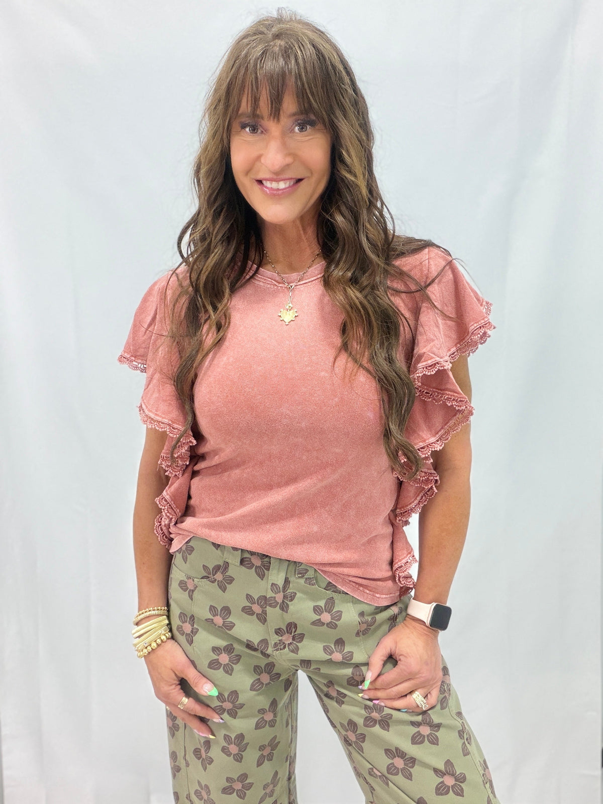 Queen For A Day Mineral Washed Top In 3 Colors