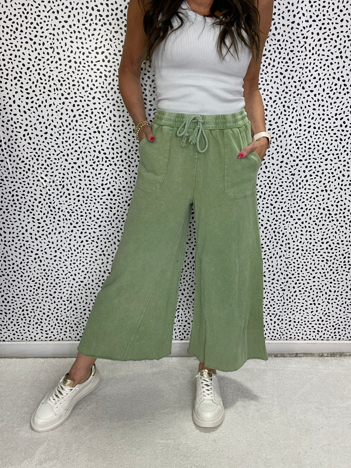 In Style Terry Knit Crop Pants In 11 Colors