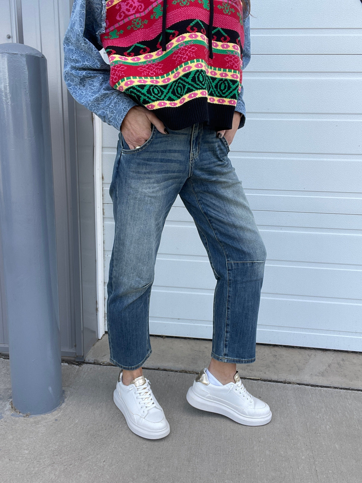 Mica Becca Super High Barrel Leg Jeans 227 In 2 Colors