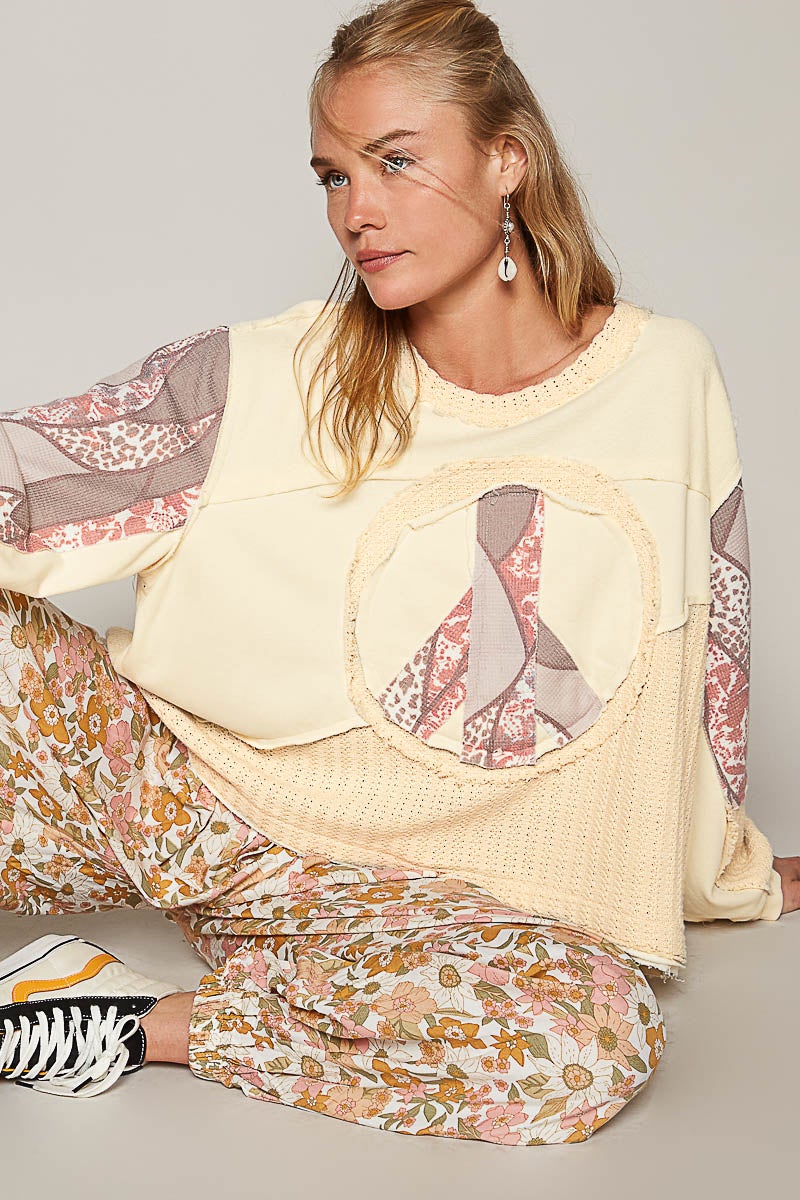 POL Inner Peace Long Sleeve Oversized Knit Top In 3 Colors