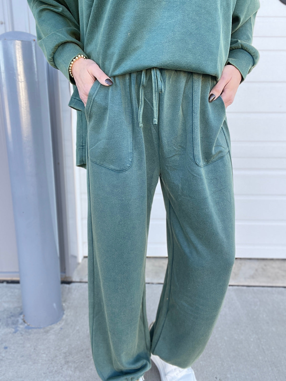 Going Now Mineral Washed Pants In 3 Colors *Final Sale*