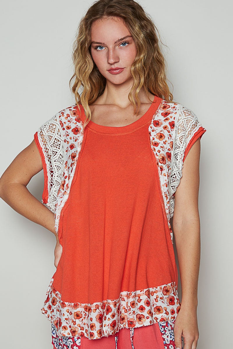 POL Lace Blossom Sleeveless Top In 2 Colors *Final Sale*