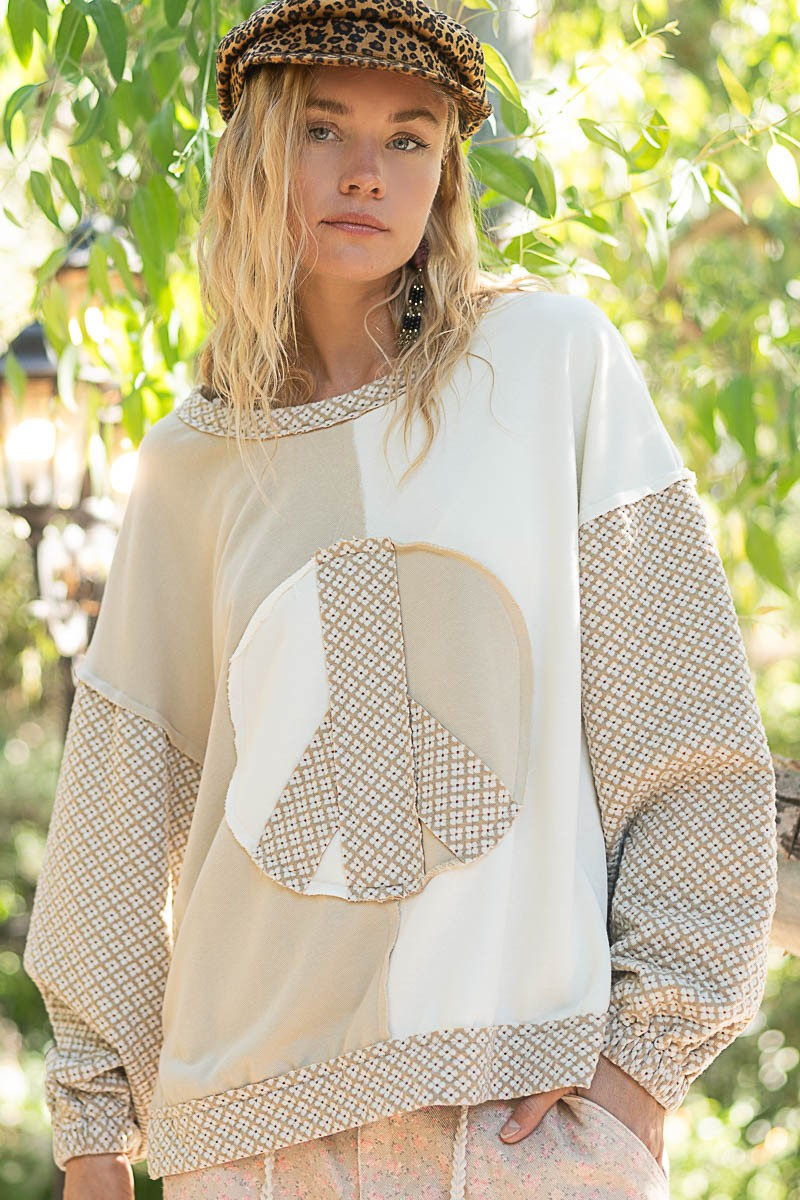 POL Peaceful Vibes Balloon Sleeve Top In 4 Colors *Final Sale*