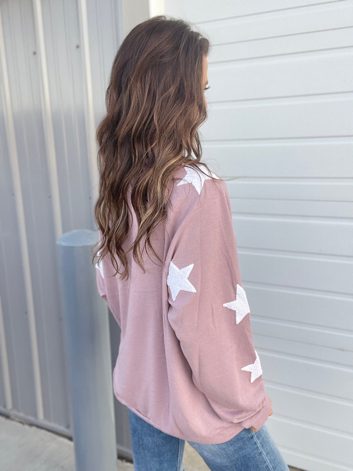 Shooting Star Knit Sweater In 3 Colors: Grey, Rose, Charcoal *Final Sale*