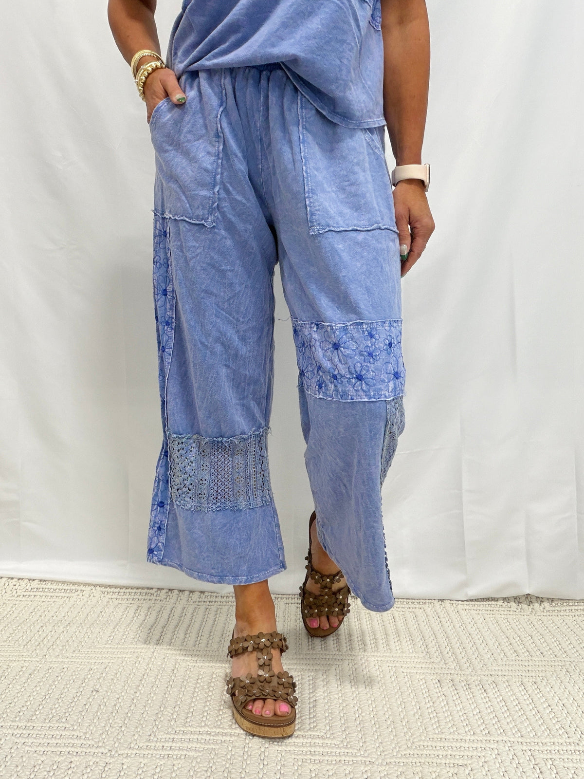 Spring Calls Patched Boho Pants In 3 Colors