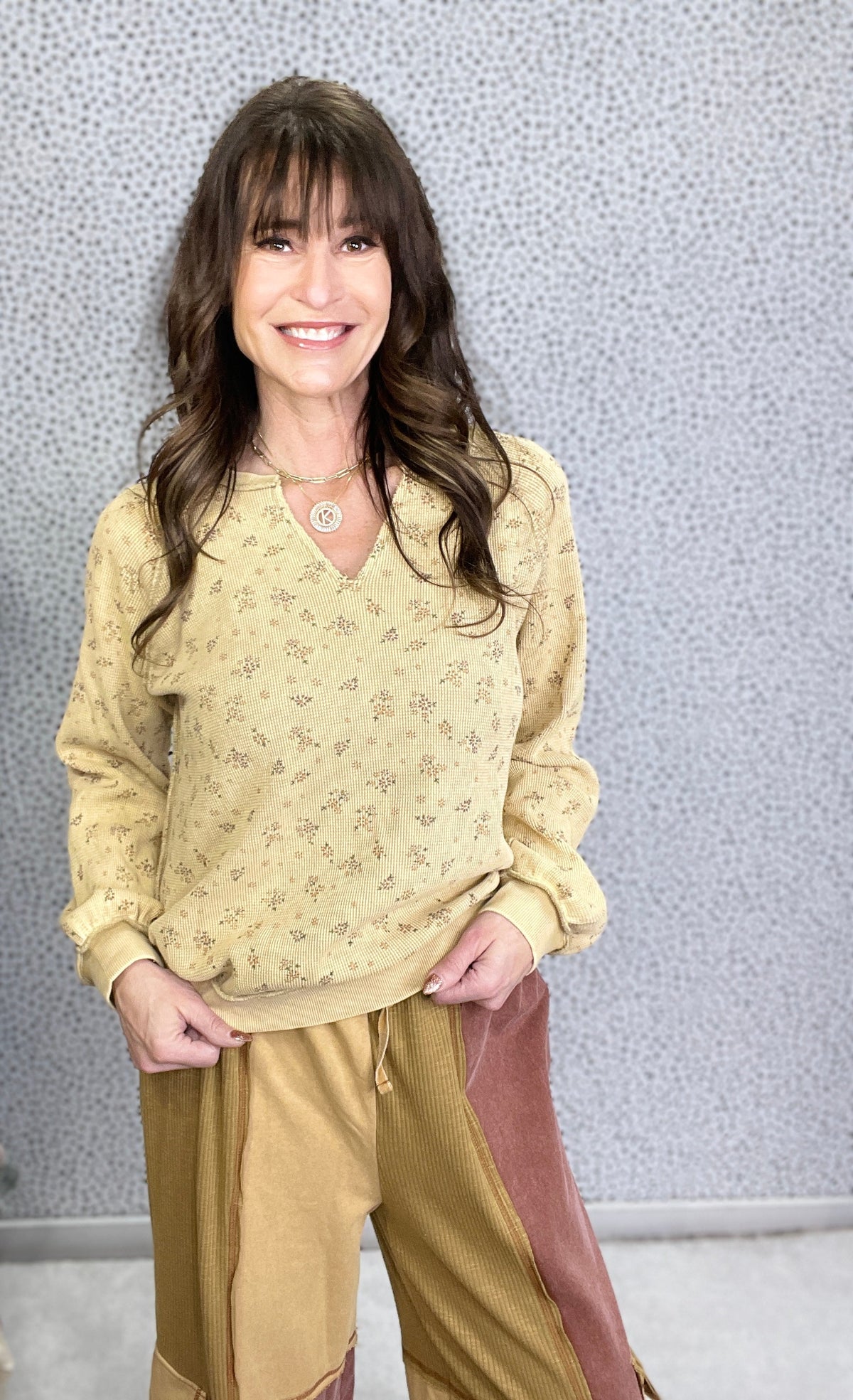 Days Are Getting Long Printed Thermal Long Sleeve Top In 3 Colors