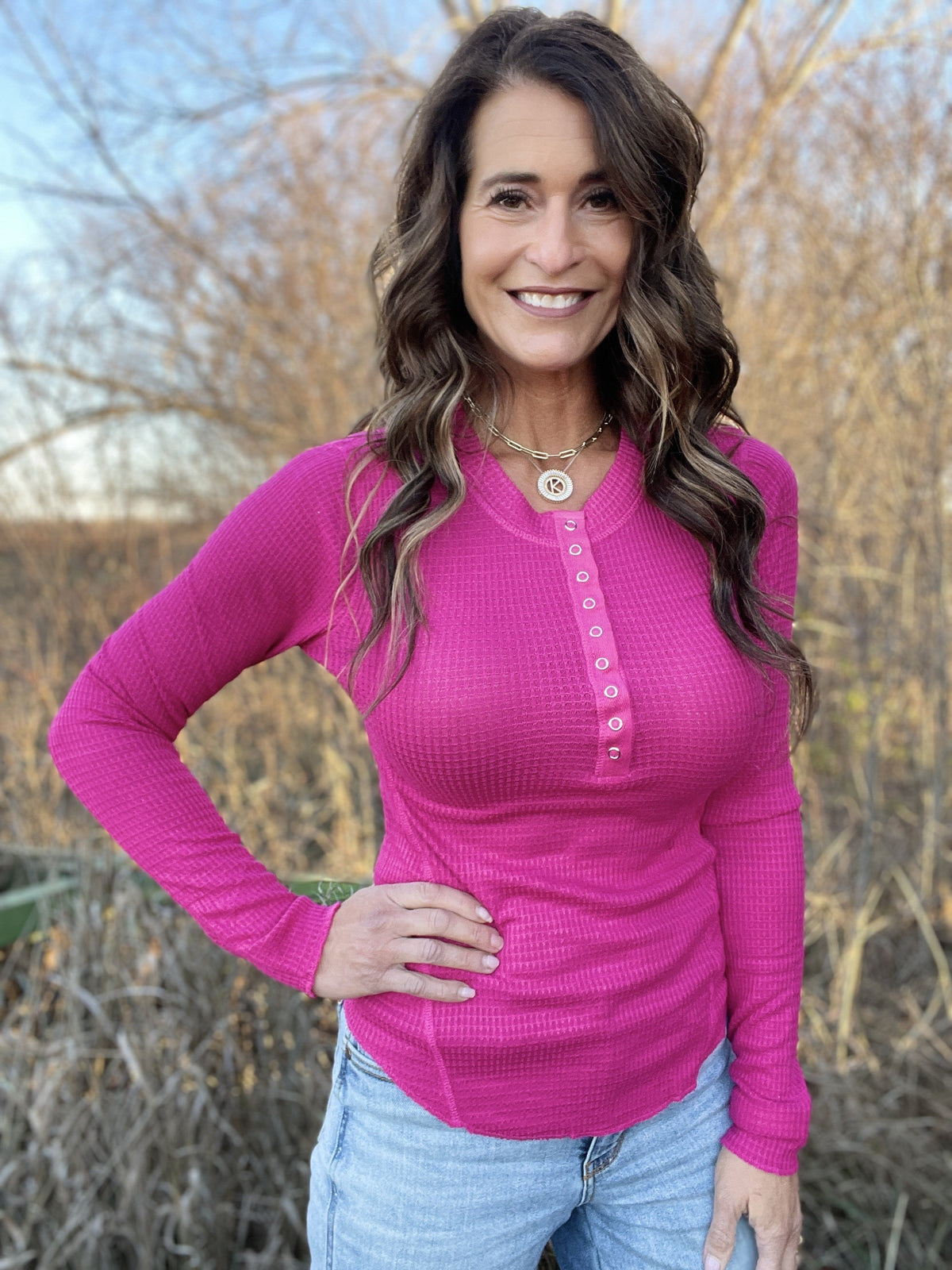 It's All Good Snap Henley Top In 6 Colors *Final Sale*