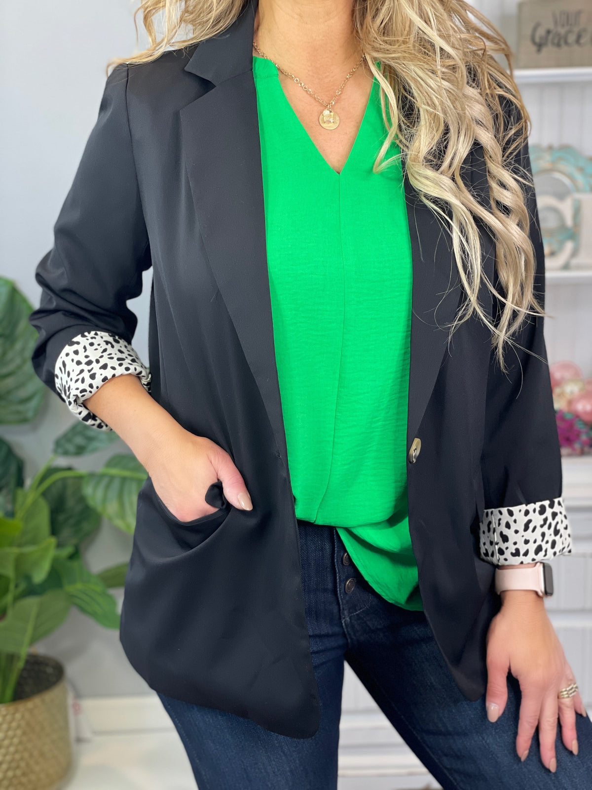 No Funny Business Blazer *Final Sale*
