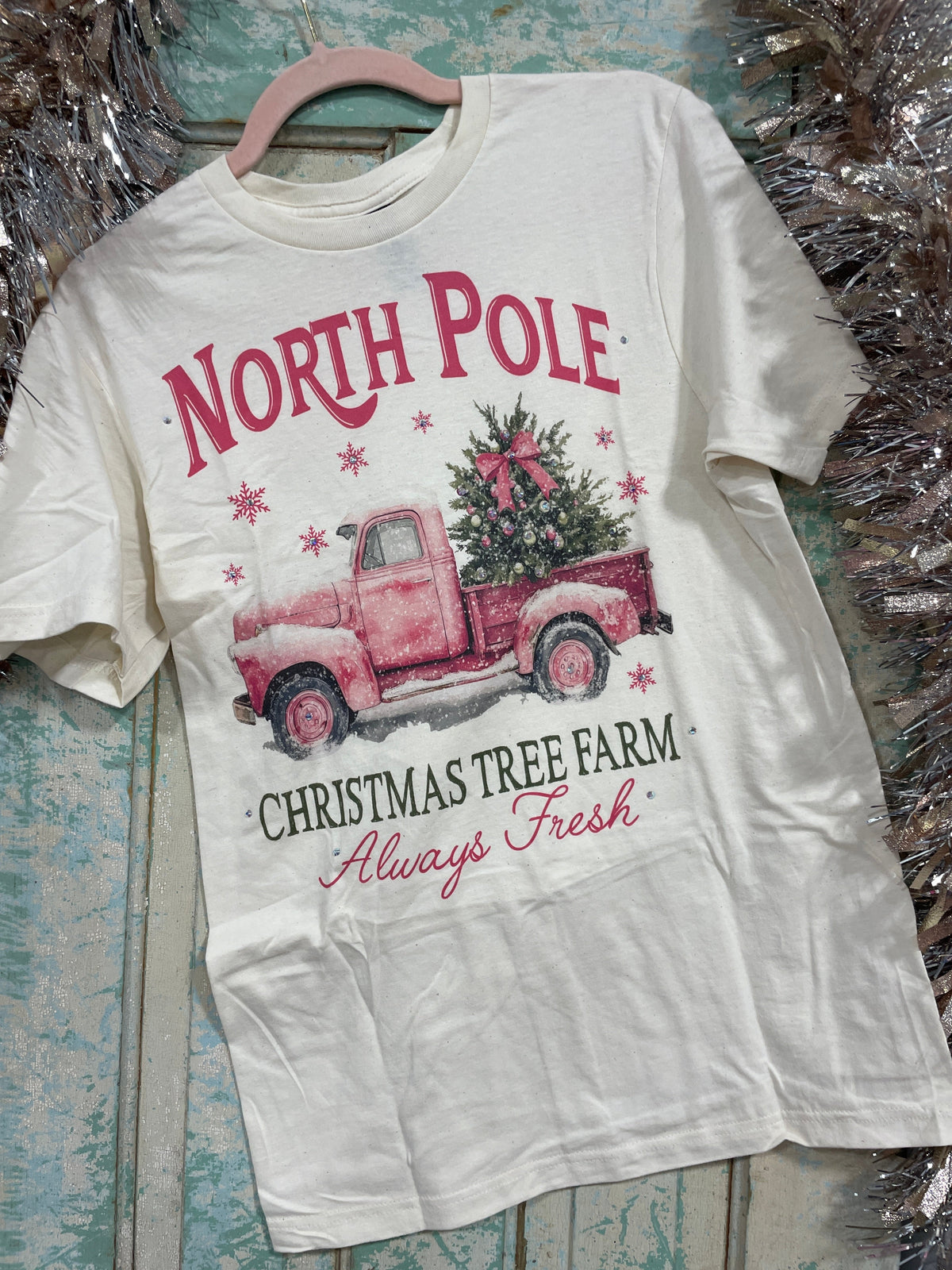 North Pole Christmas Bling Tee