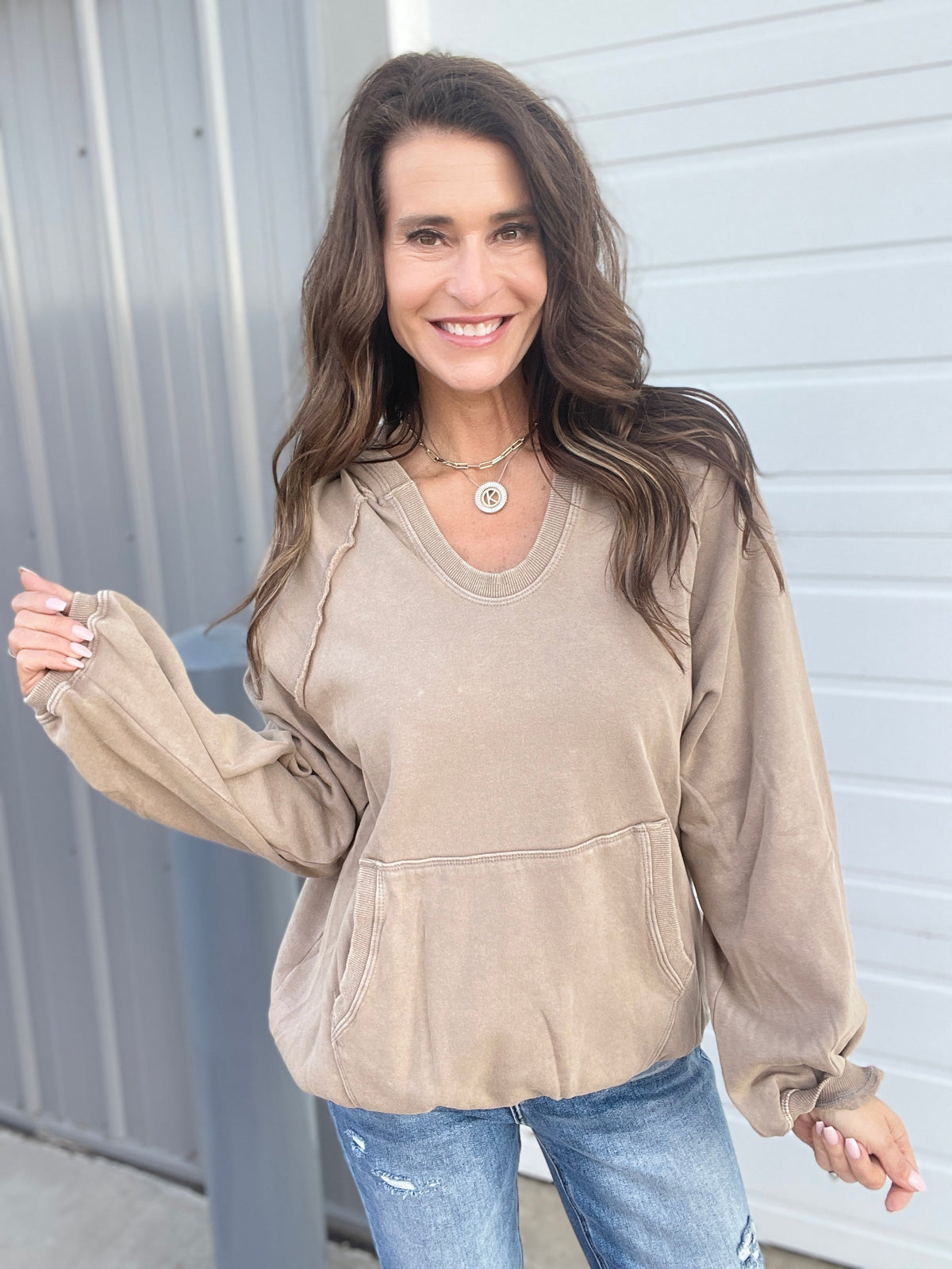 Always Yours Acid Washed Hoodie In 3 Colors: Olive, Plum, Pumpkin *Final Sale*