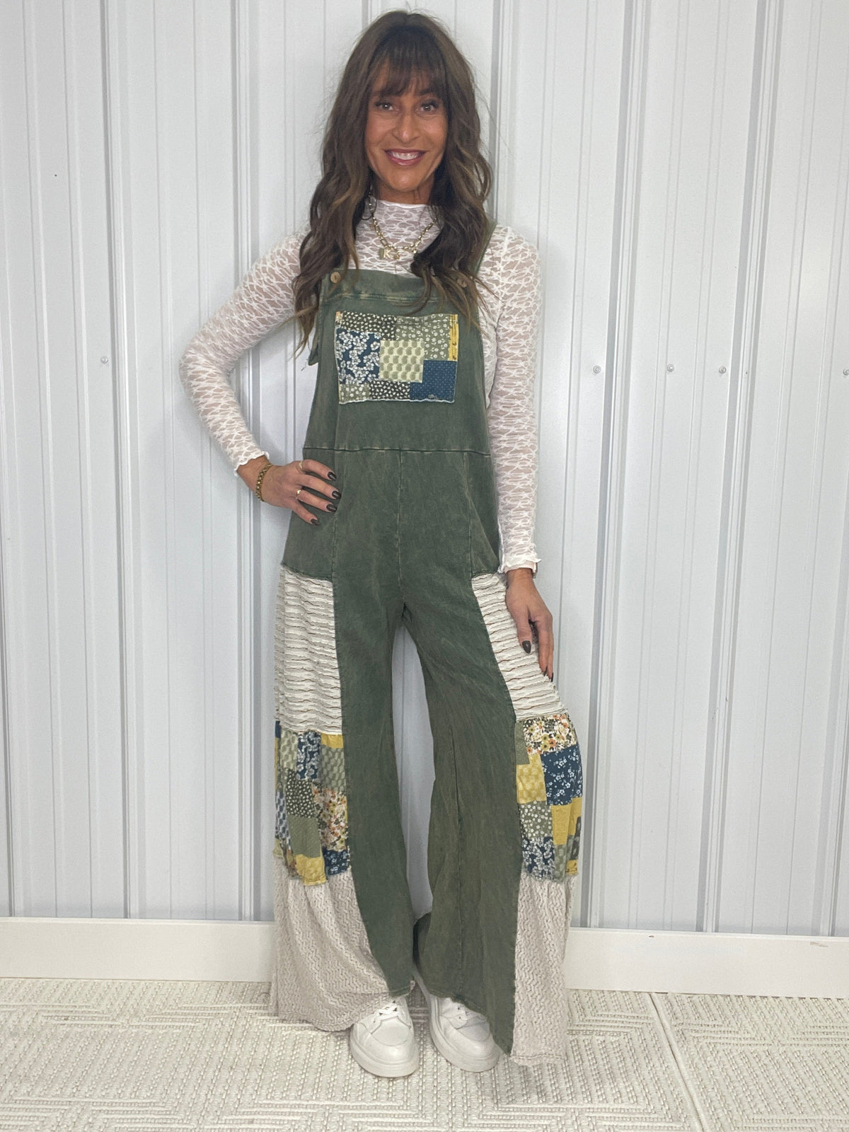 Meadow Mosaic Patchwork Jumpsuit in 2 Colors *Final Sale*