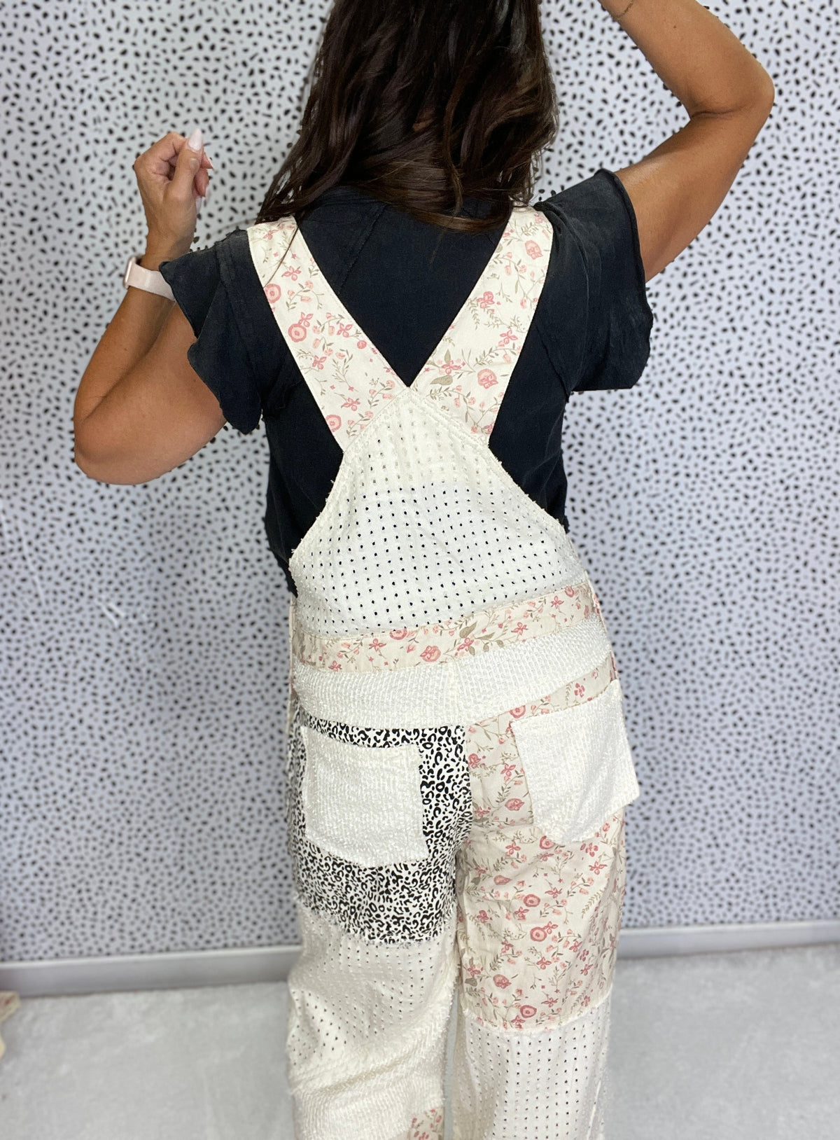 POL Patchwork Meadow Twill Overalls In 3 Colors