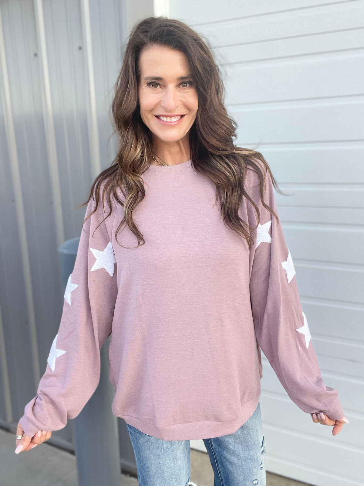 Shooting Star Knit Sweater In 3 Colors: Grey, Rose, Charcoal *Final Sale*