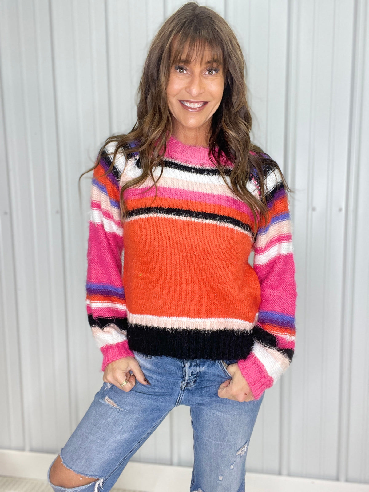 Sunset Stripe Sweater *Final Sale*
