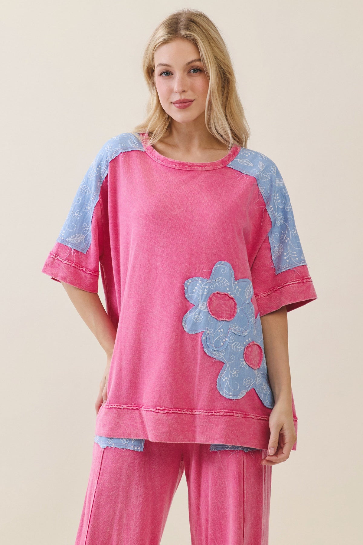 Wildflower Party Mineral Washed Top In 2 Colors
