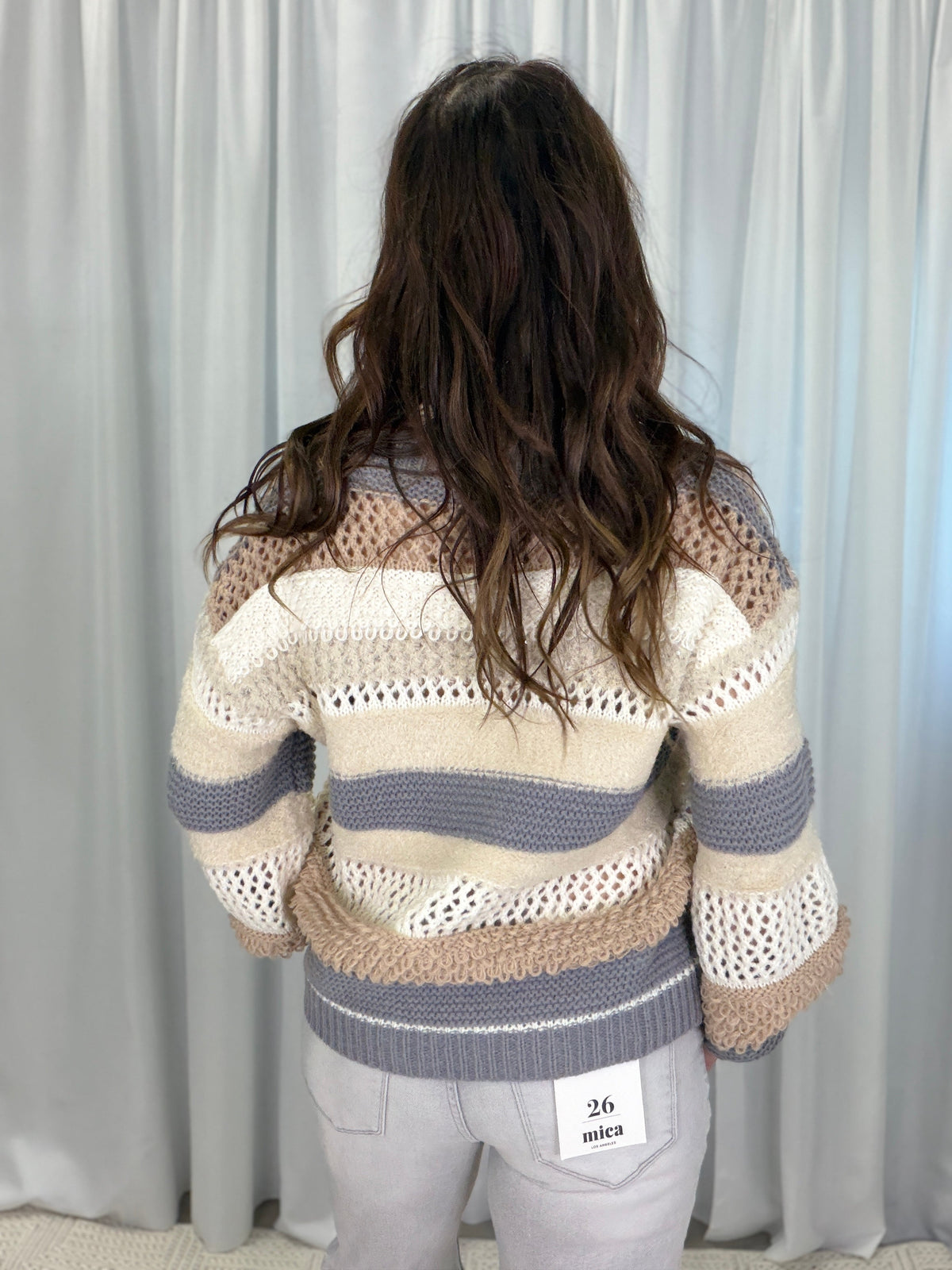 POL Going Far V-Neck Sweater In Grey *Final Sale*