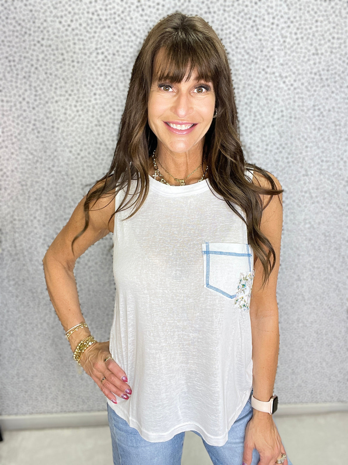 POL Round Neck Sleeveless Top In 5 Colors