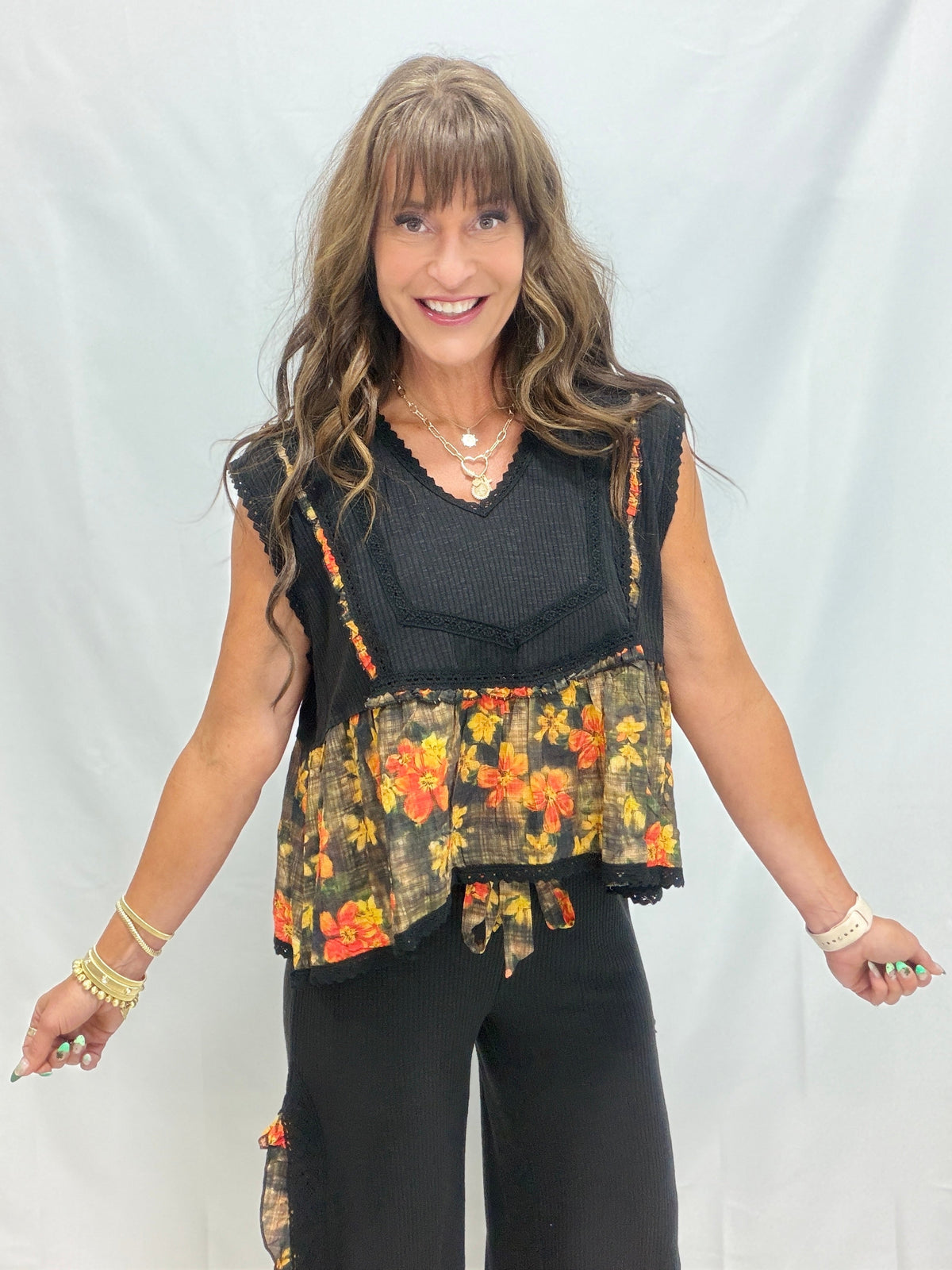 POL Home Sweet Harmony Sleeveless Trim Detail Top In 3 Colors