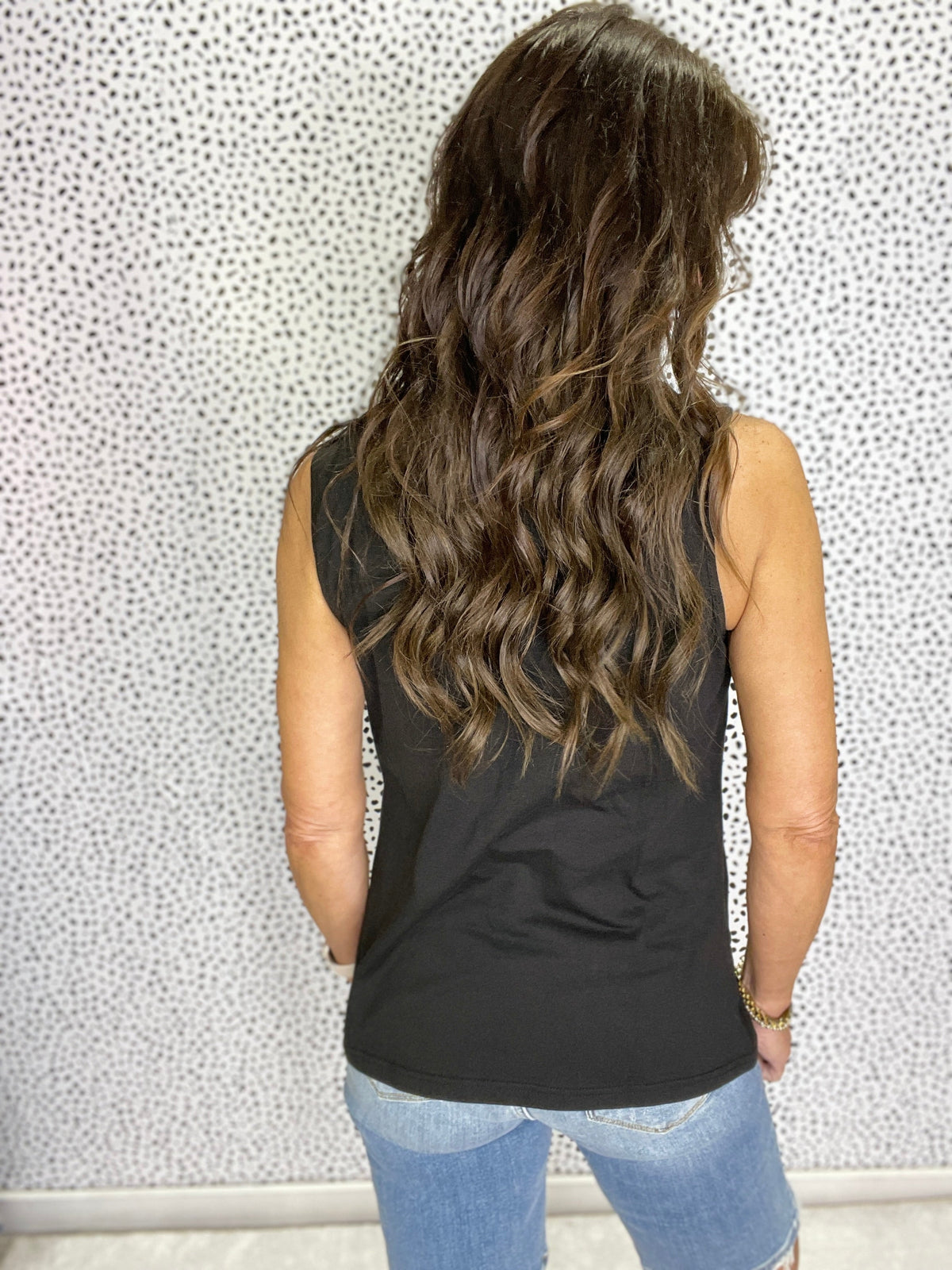 Gracie P Round Neck Pleated Sleeveless Top in 4 colors