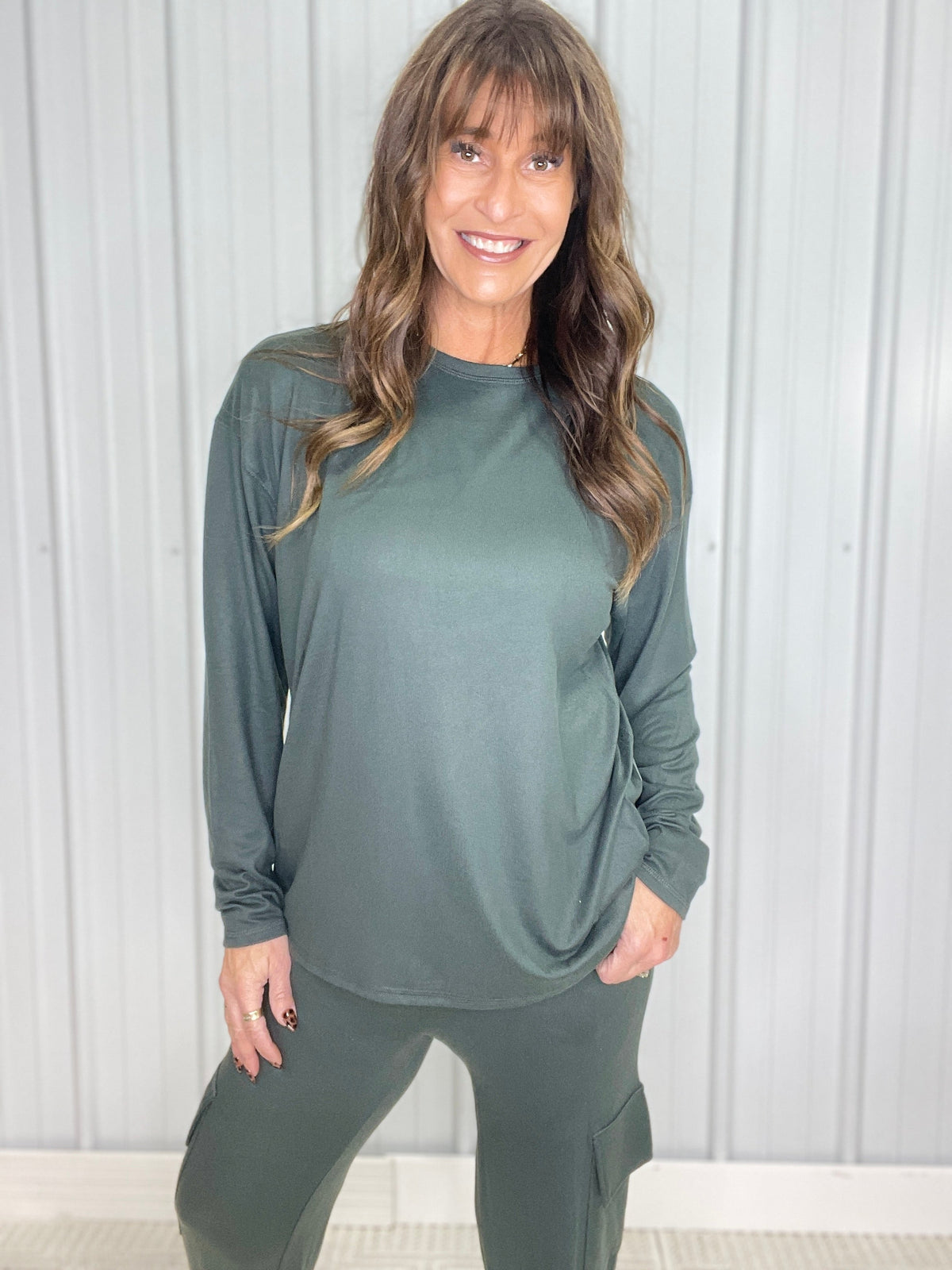 Cozy Boyfriend Hacci Long Sleeve Top in 3 Colors