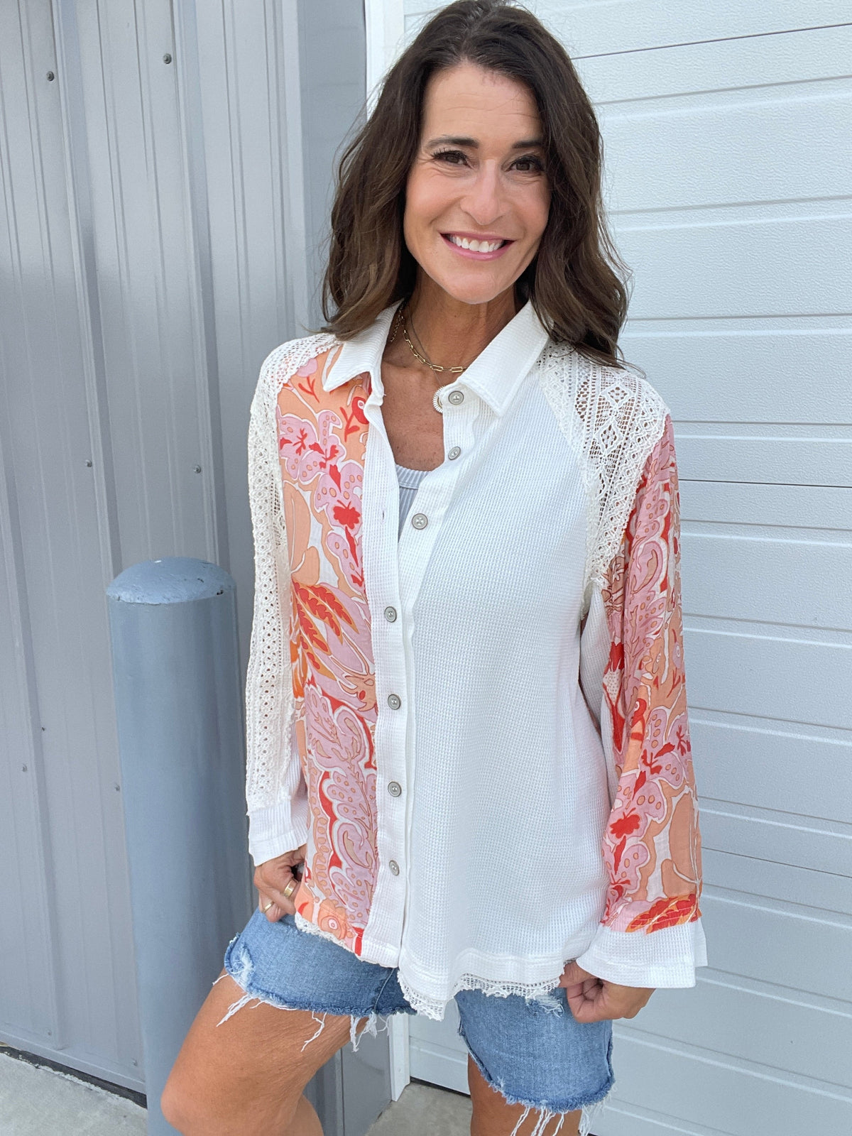 Pol Moments Ago Button Down Top In 2 Colors *Final Sale*
