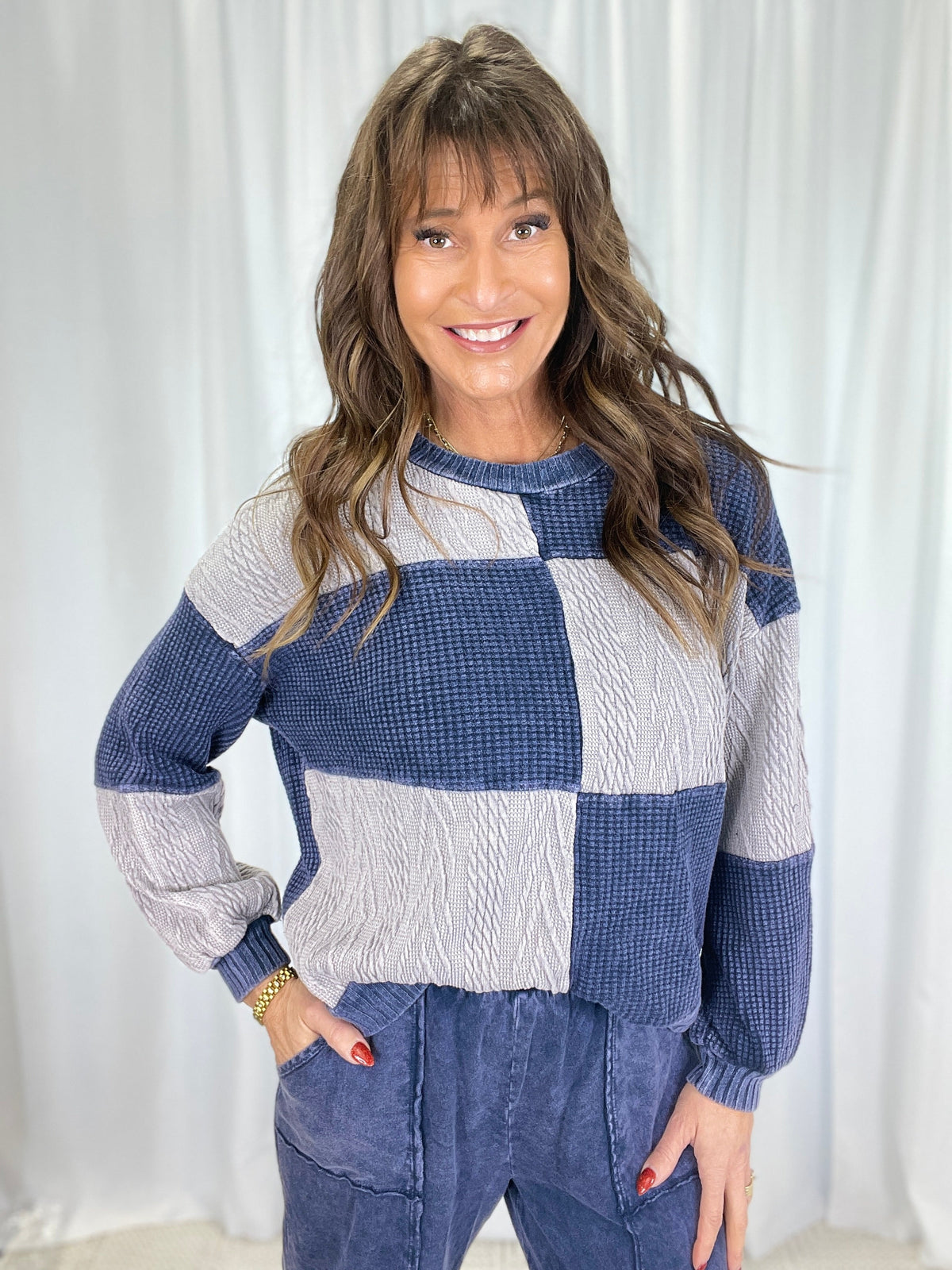 Special Days Mineral Washed Block Top In 4 Colors *Final Sale*