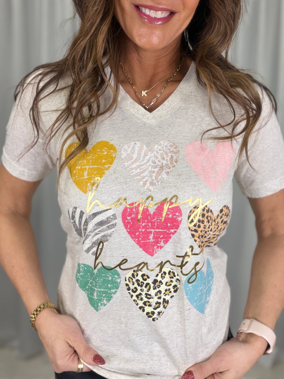 All The  Designs Happy Hearts Tee *Final Sale*