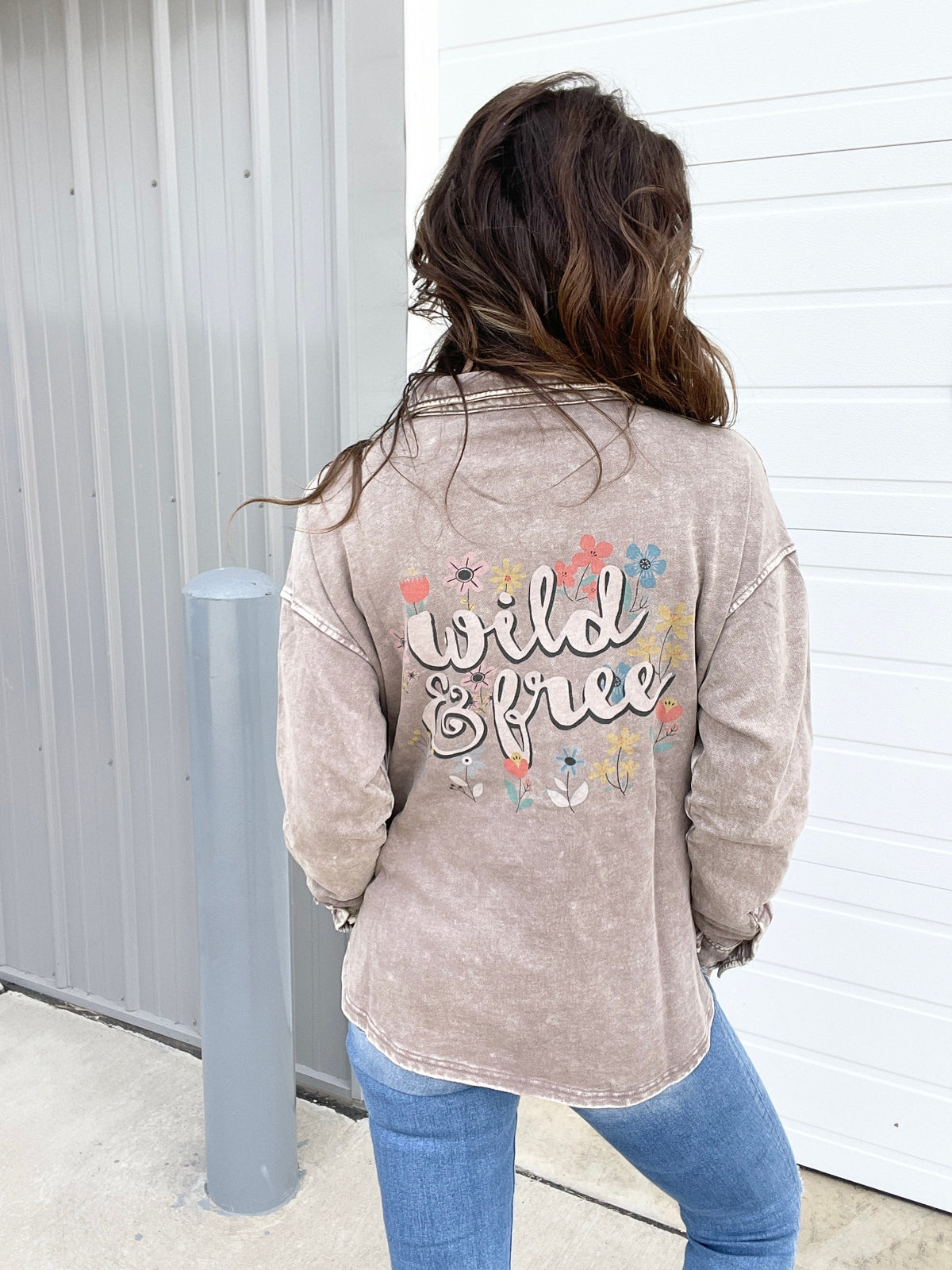 Wild & Free Mineral Washed Top In 3 Colors: Mocha, Olive, Camel *Final Sale*
