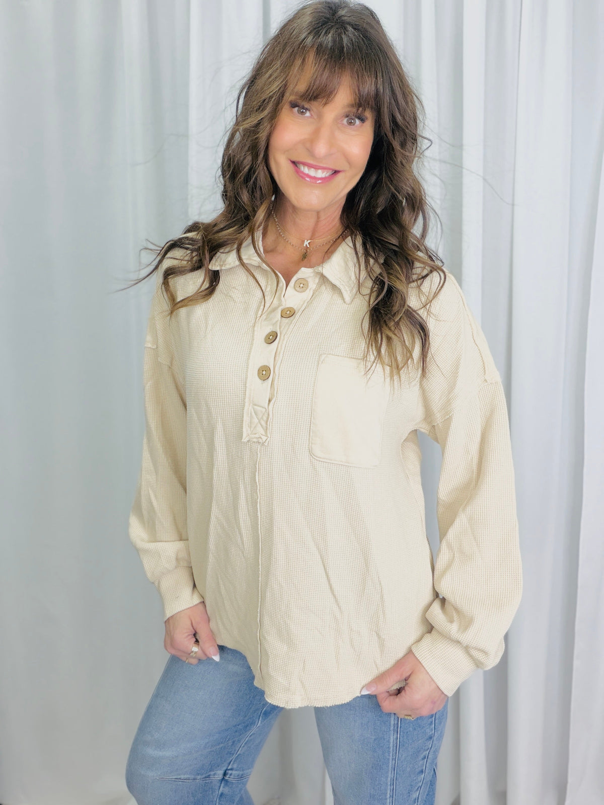 Can't Stop Won't Stop Collared Pullover In 3 Colors *Final Sale*