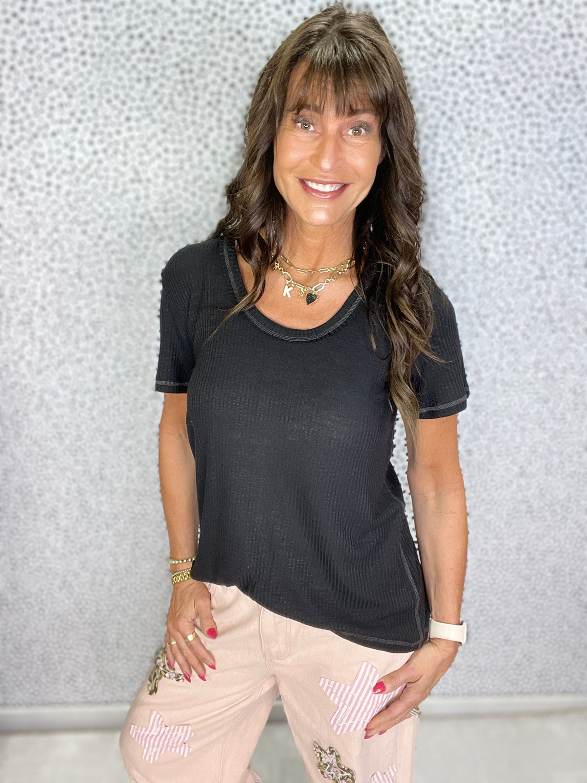 POL Threadplay Ribbed Relaxed Top In 3 Colors