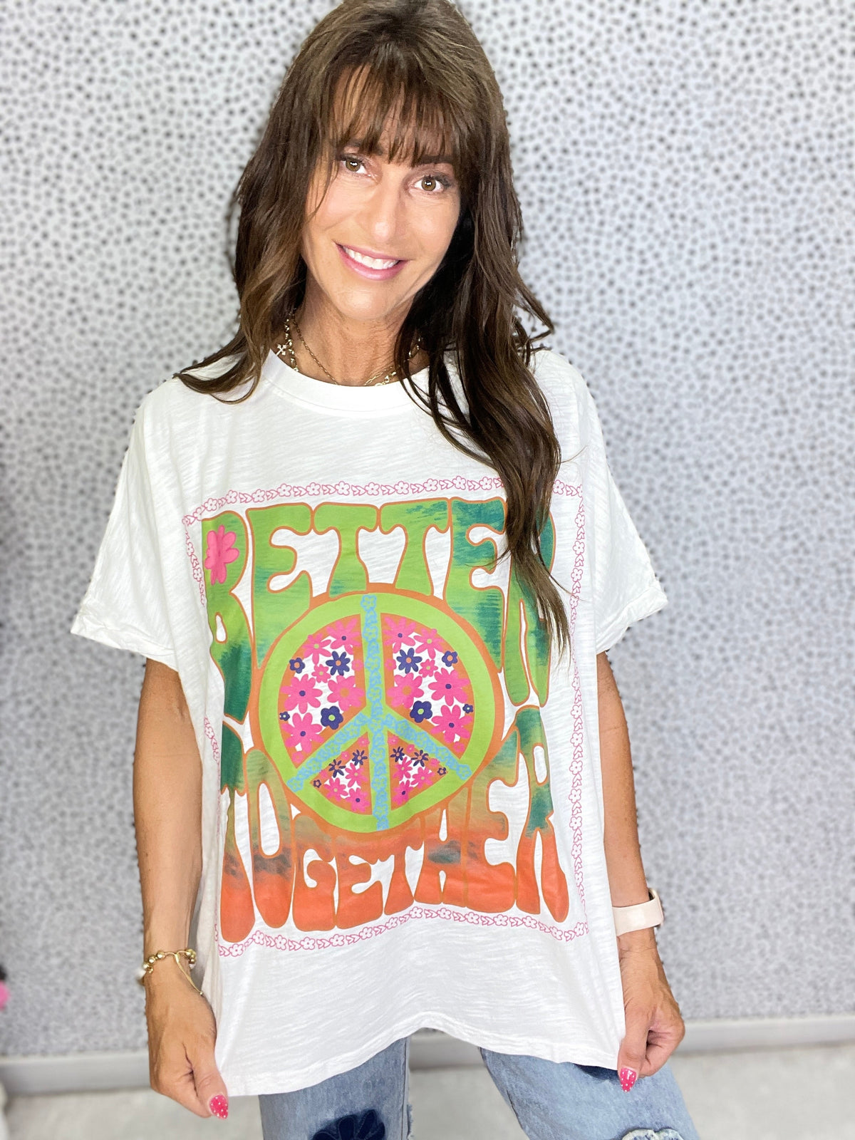 Better Together Peace Top In 2 Colors