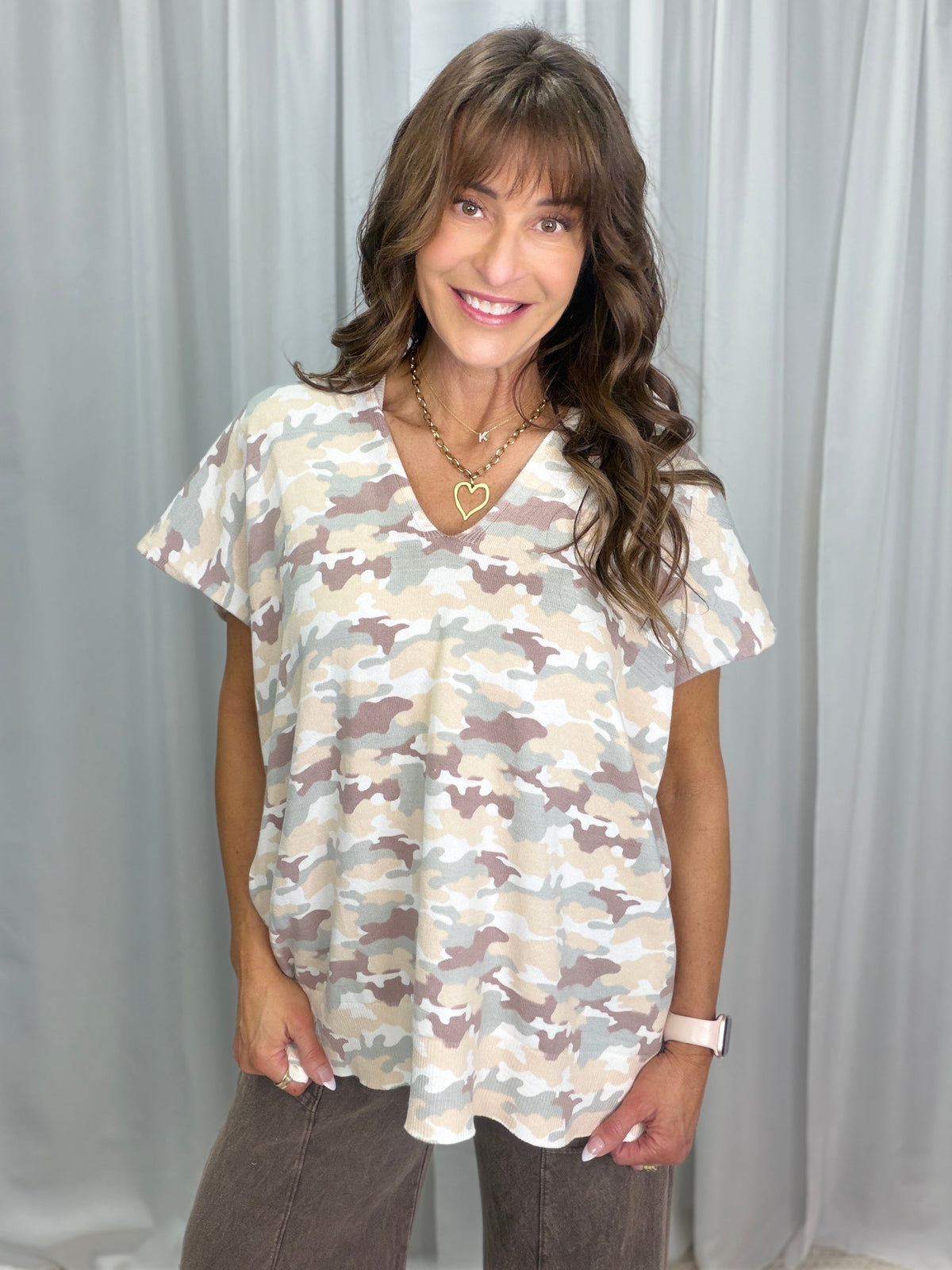 Desert Drift Camo Lightweight Sweater Top *Final Sale*