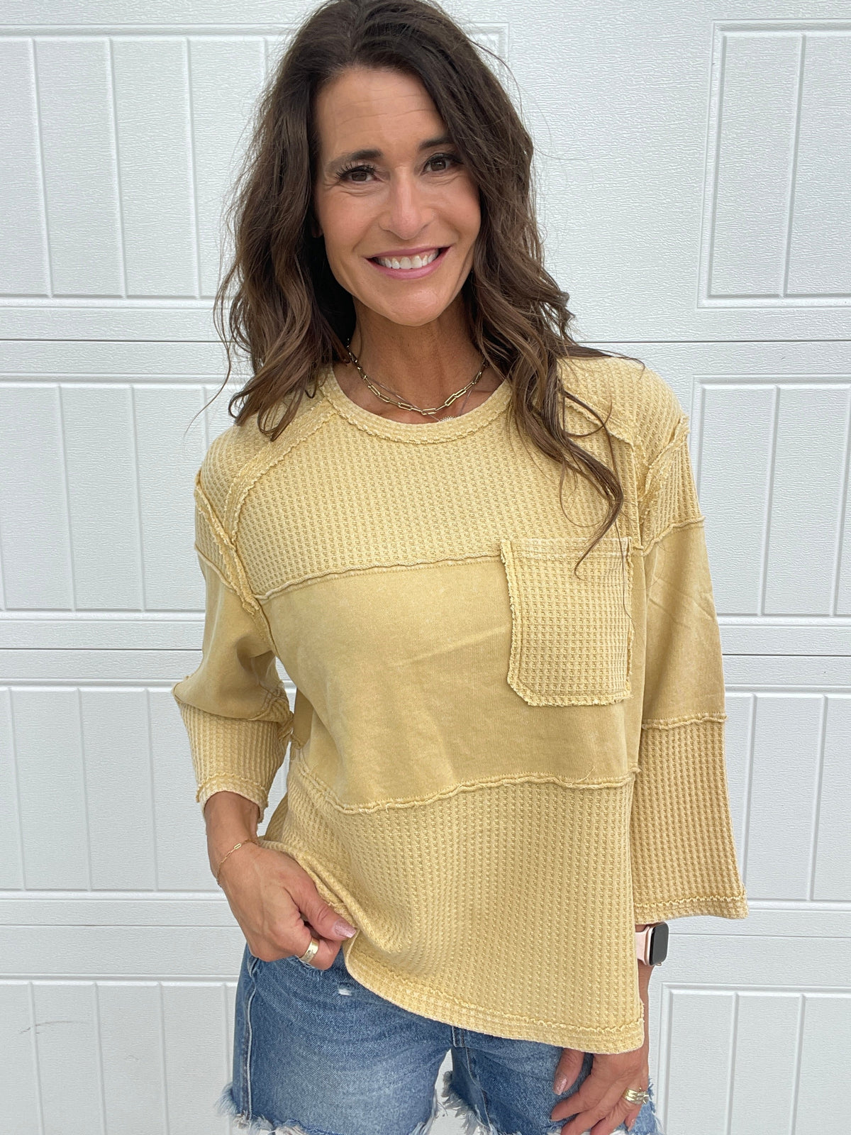 Something To Say Cotton Thermal Knit Top In 5 Colors *Final Sale*