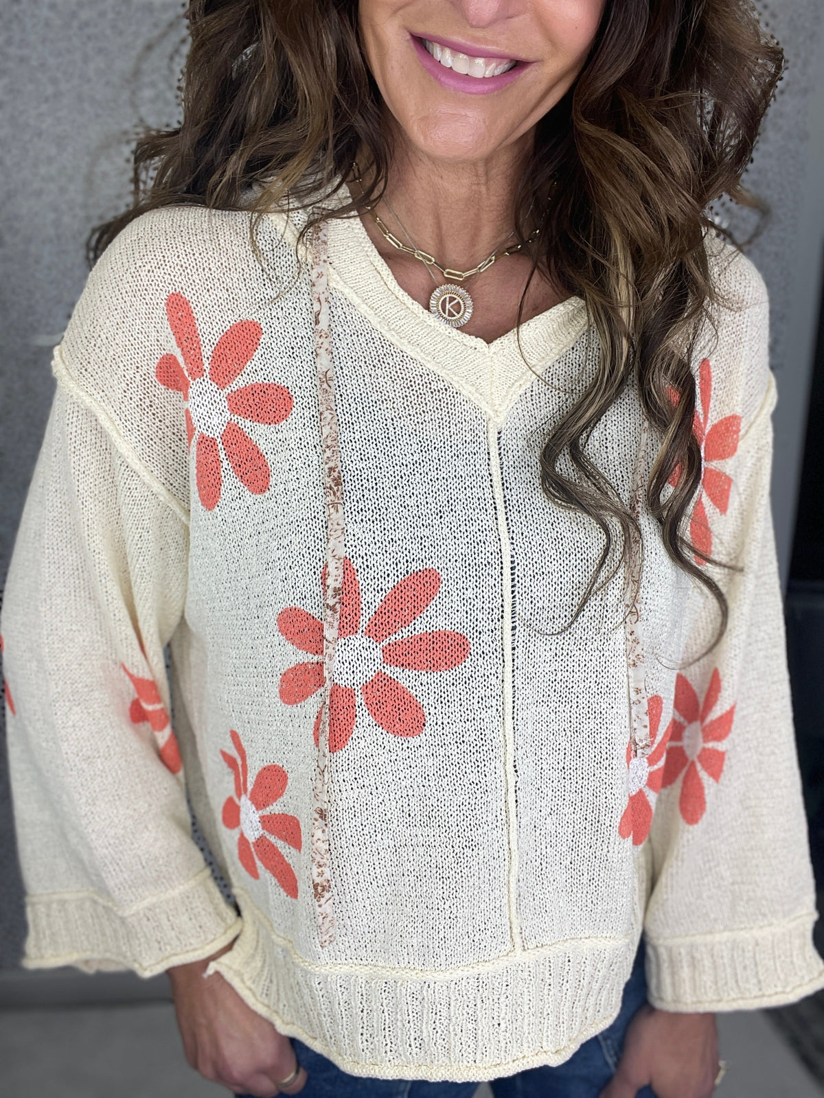 POL Summer Flower Lightweight Sweater Hoodie In 6 Colors *Final Sale*