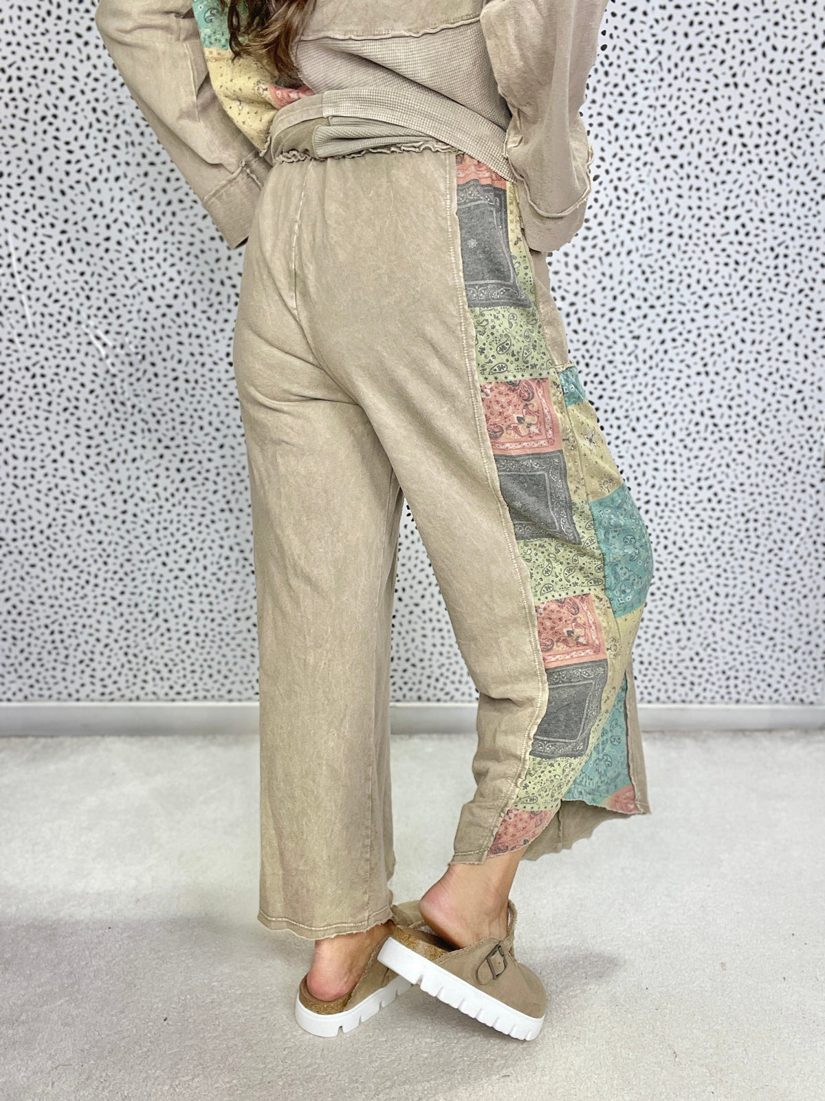 Revival Patchwork Crop Pants In 3 Colors
