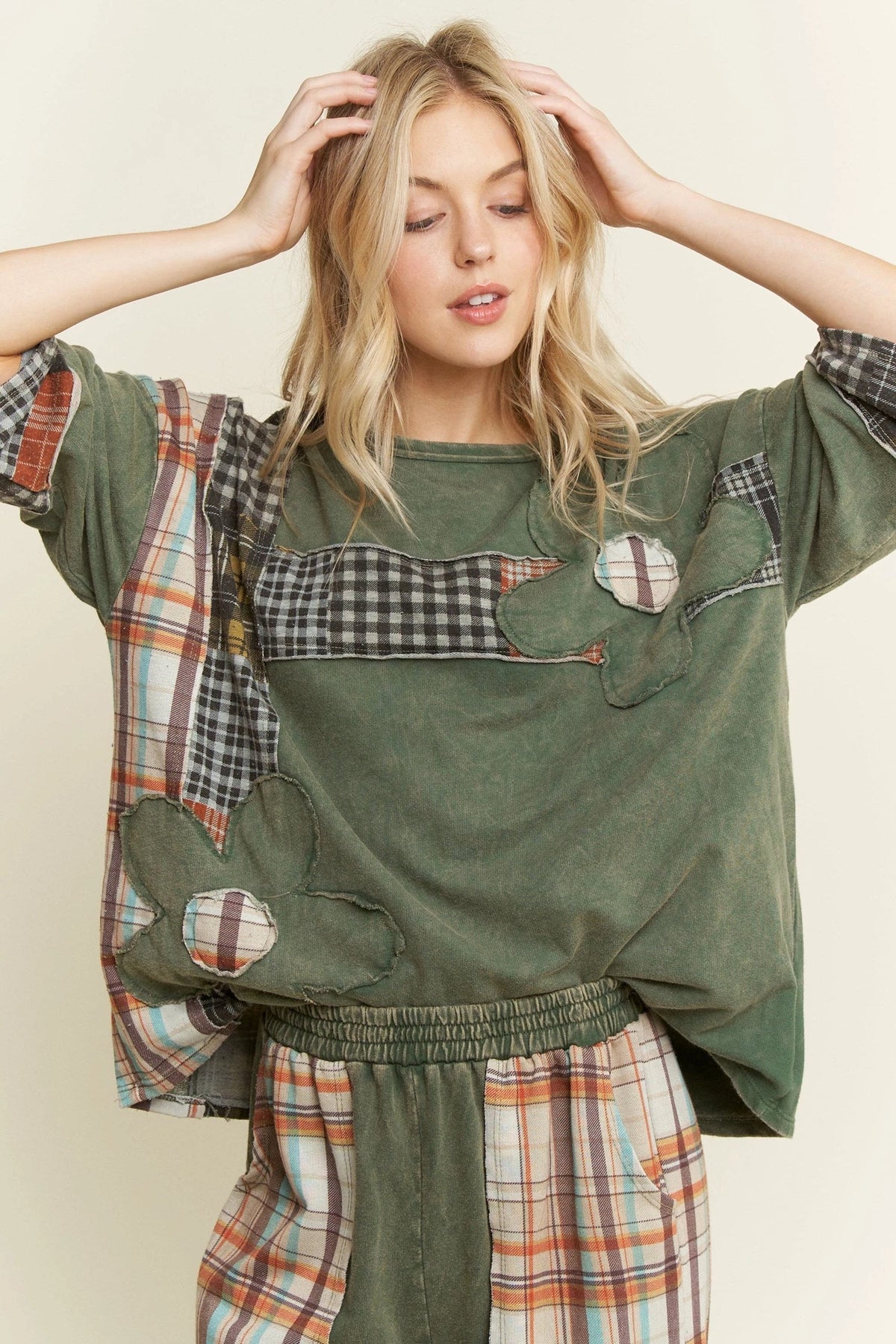 Patchwork Petal Pullover In 2 Colors *Final Sale*
