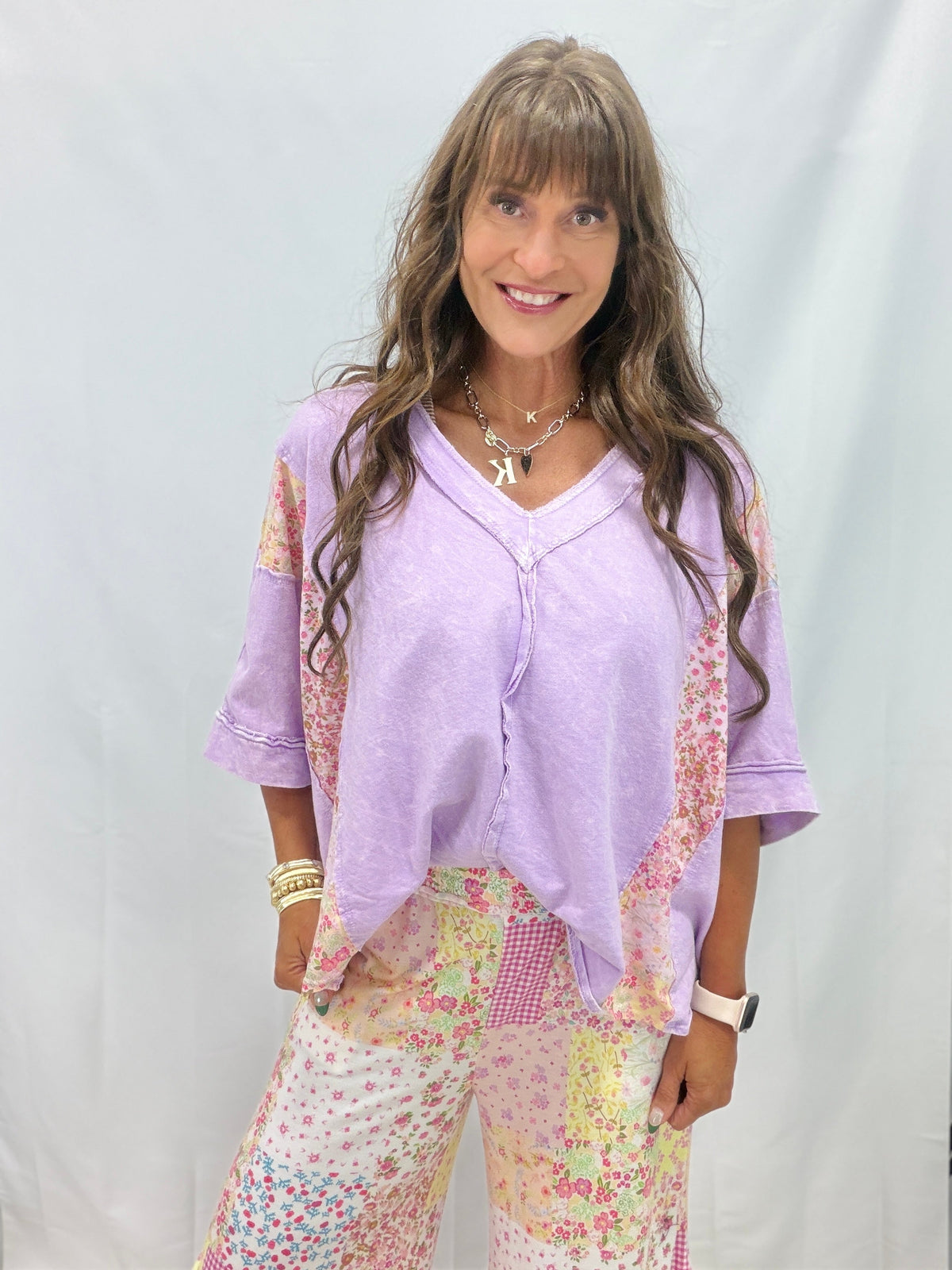Floral Frolic Mineral Washed Spring Picnic Poncho In 4 Colors