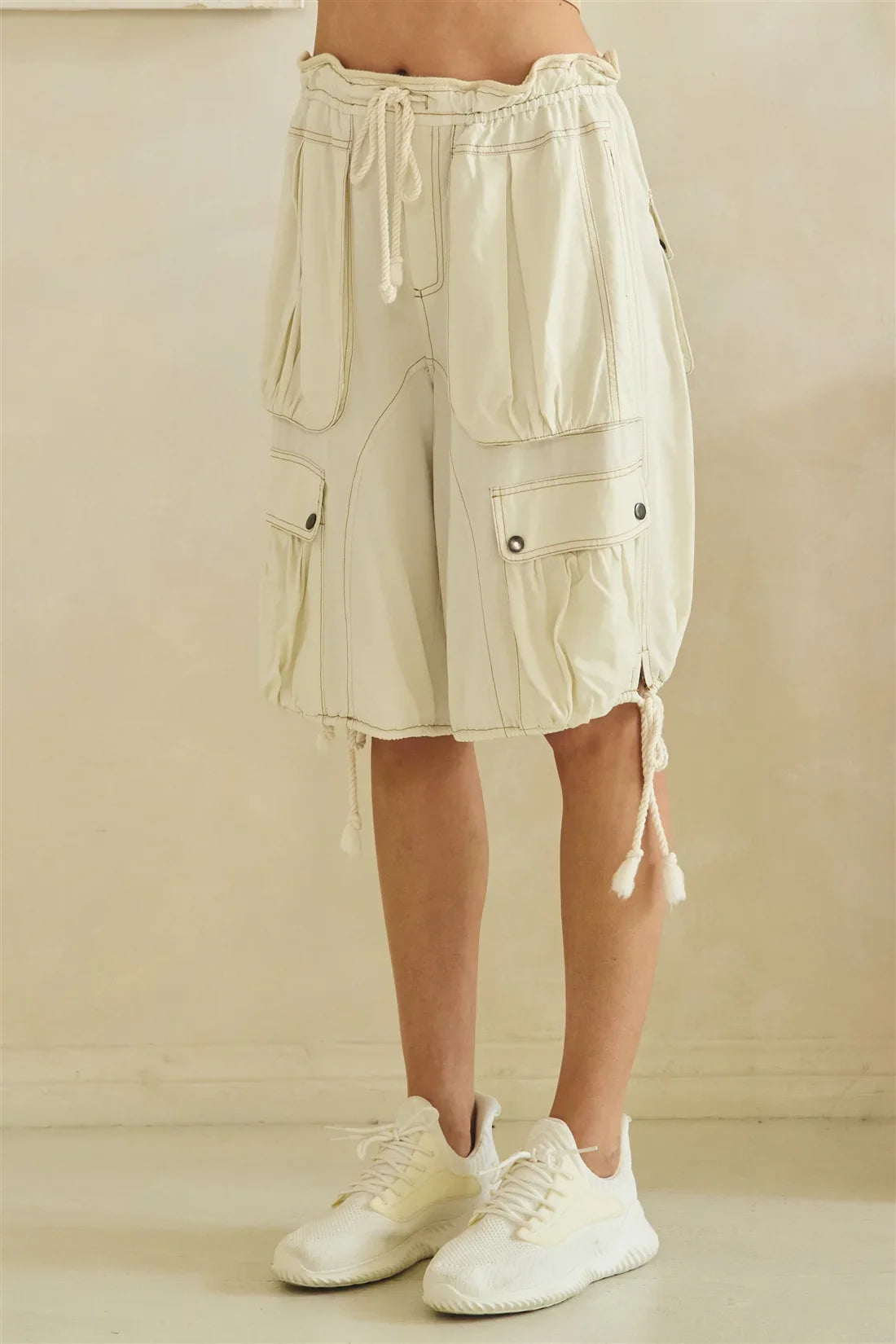 Oli & Hali All Your Adventures Mid-Rise Cargo Shorts In 2 Colors