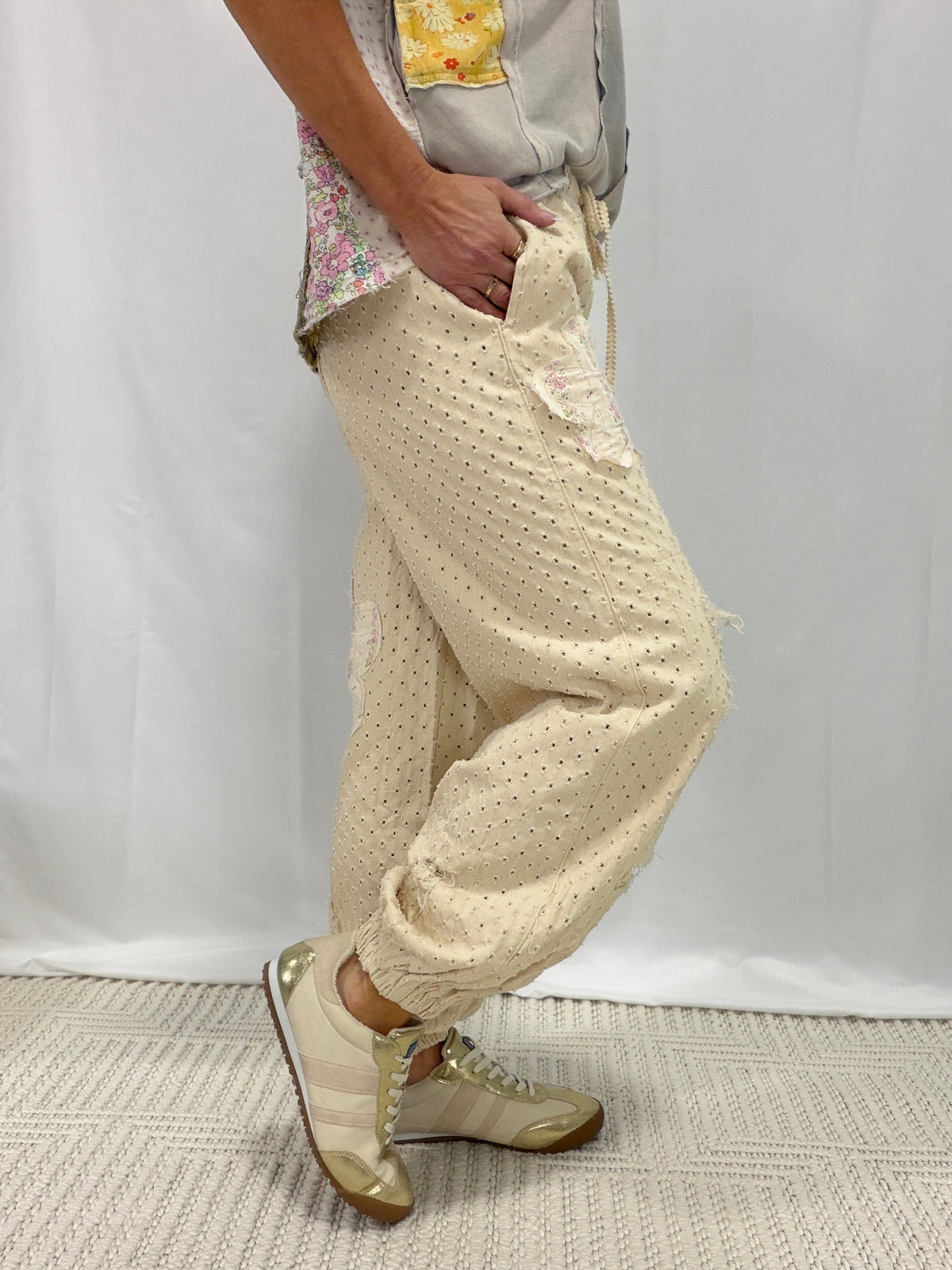 Boho Bloom Patchwork Lounge Pants in 2 Colors