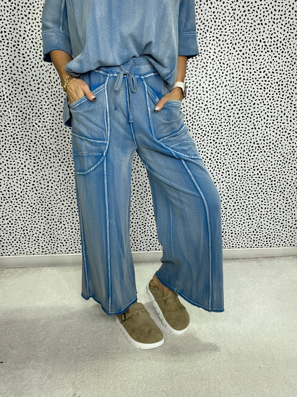 Blush Breeze Terry Pants In 4 Colors