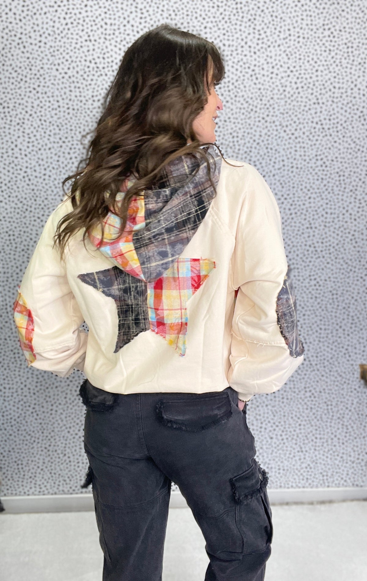 Shining Bright Star Patch Pullover *Final Sale*