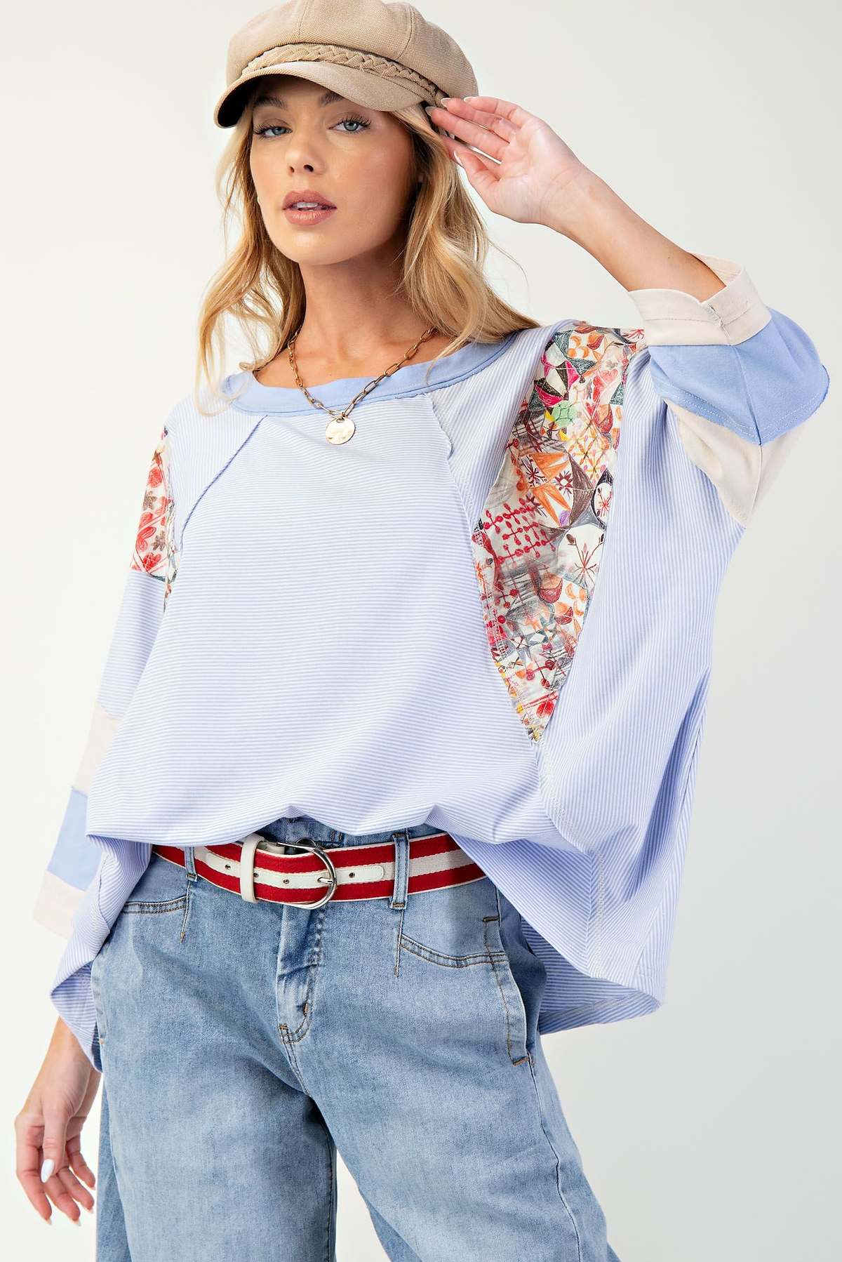 Garden Path Oversized Knit Top In 2 Colors