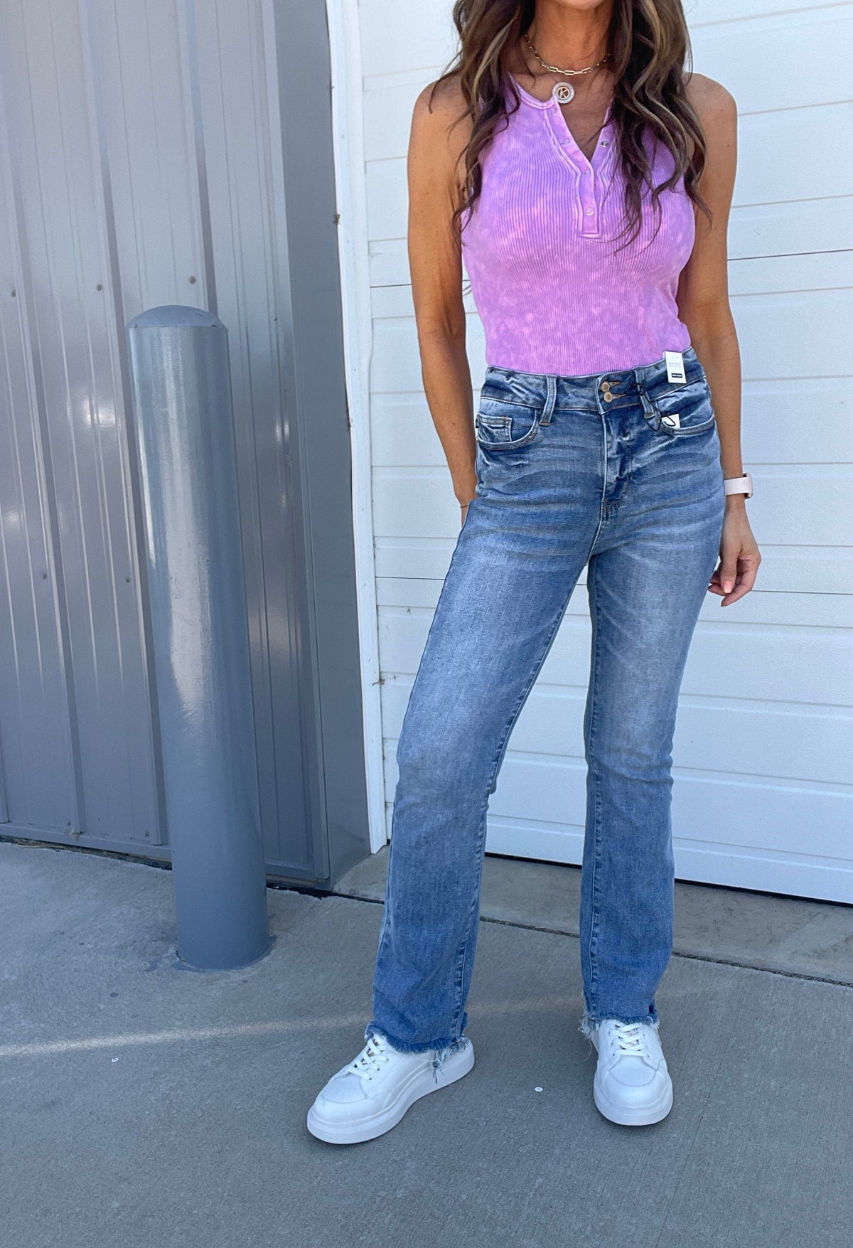Judy Blue Vinchi High Waist Double Button Barely Bootcut Jeans 140 *Final Sale*