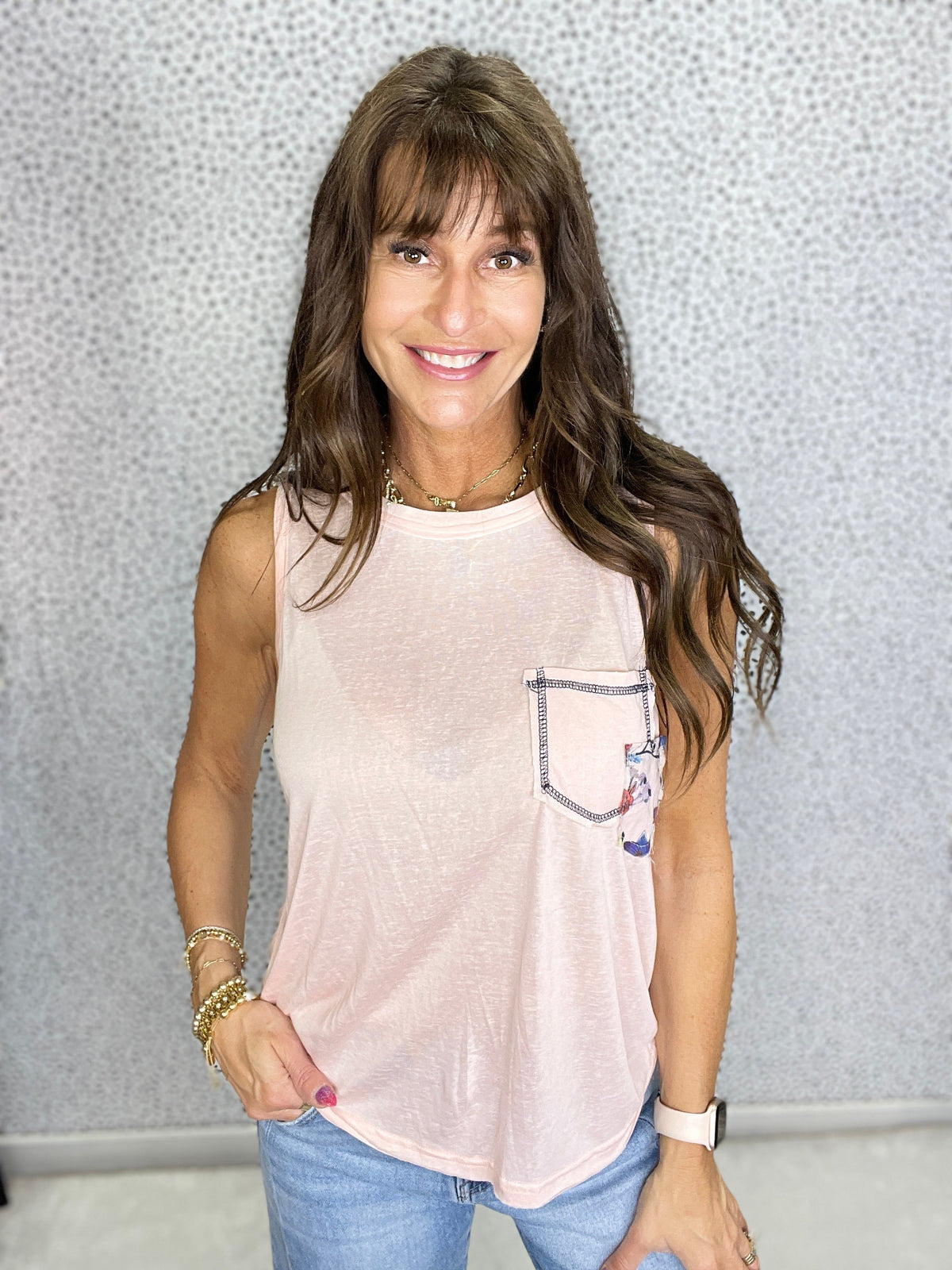 POL Round Neck Sleeveless Top In 5 Colors