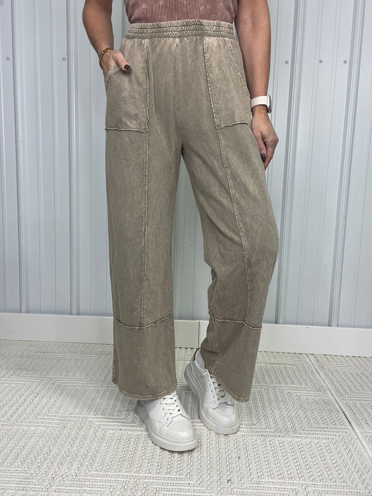 Something Right Mineral Washed Pants In 3 Colors