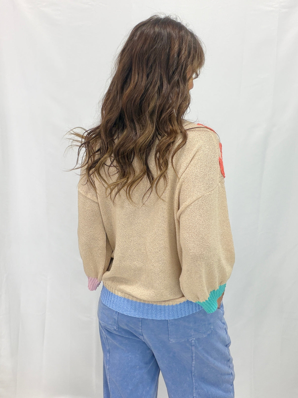 Color Me Cozy Flower Pattern Tunic Sweater In 4 Colors