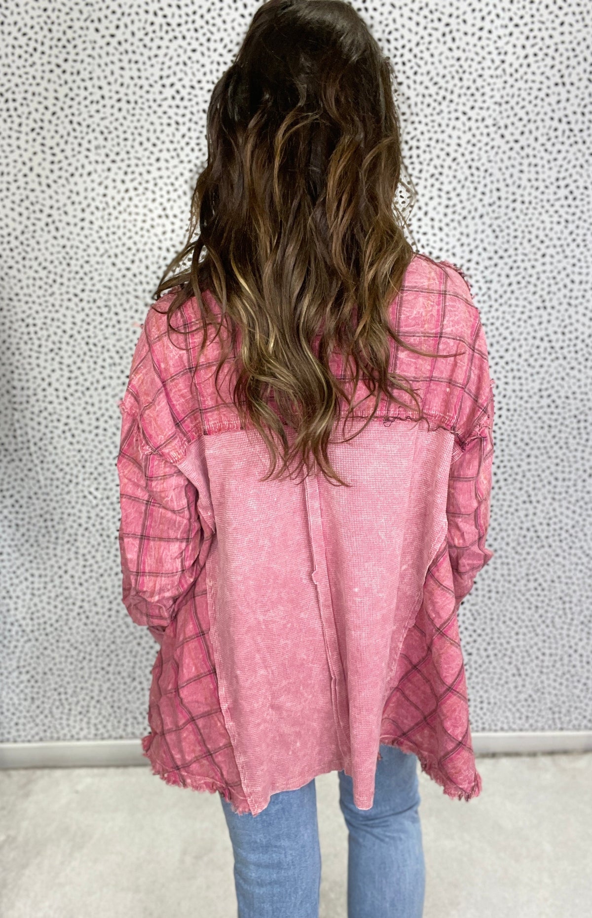 Come As You Are Mineral Washed Plaid Flannel Top In 2 Colors *Final Sale*